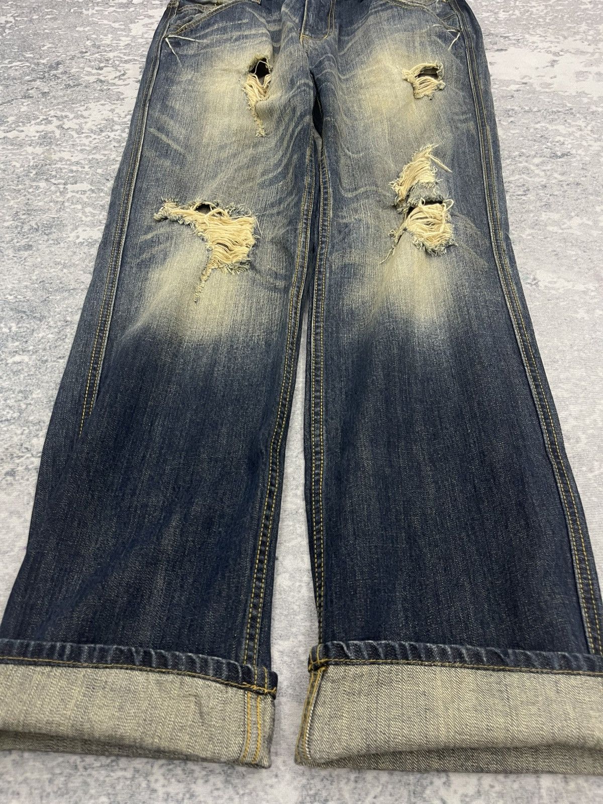 Smith's American Smiths American Ripped Denim Jeans Size US 33 - 15 Thumbnail