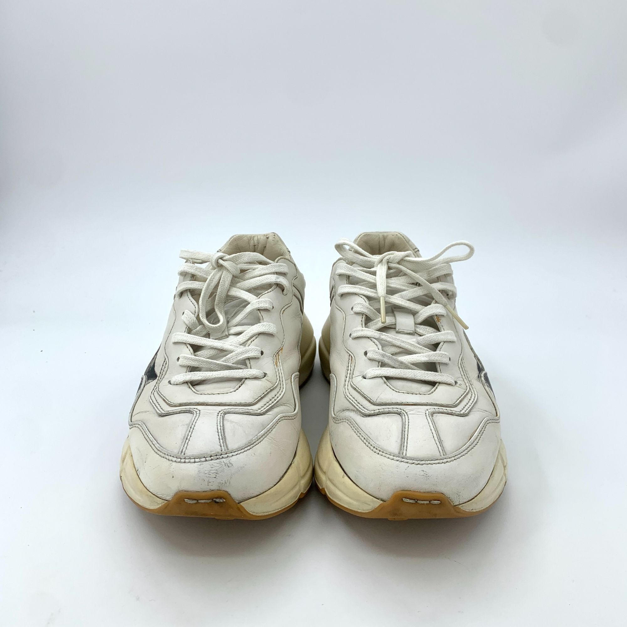 Gucci Q11475 Gucci Rhyton White Leather Sneakers With Panther Prin Size US 10 / IT 40 - 3 Thumbnail