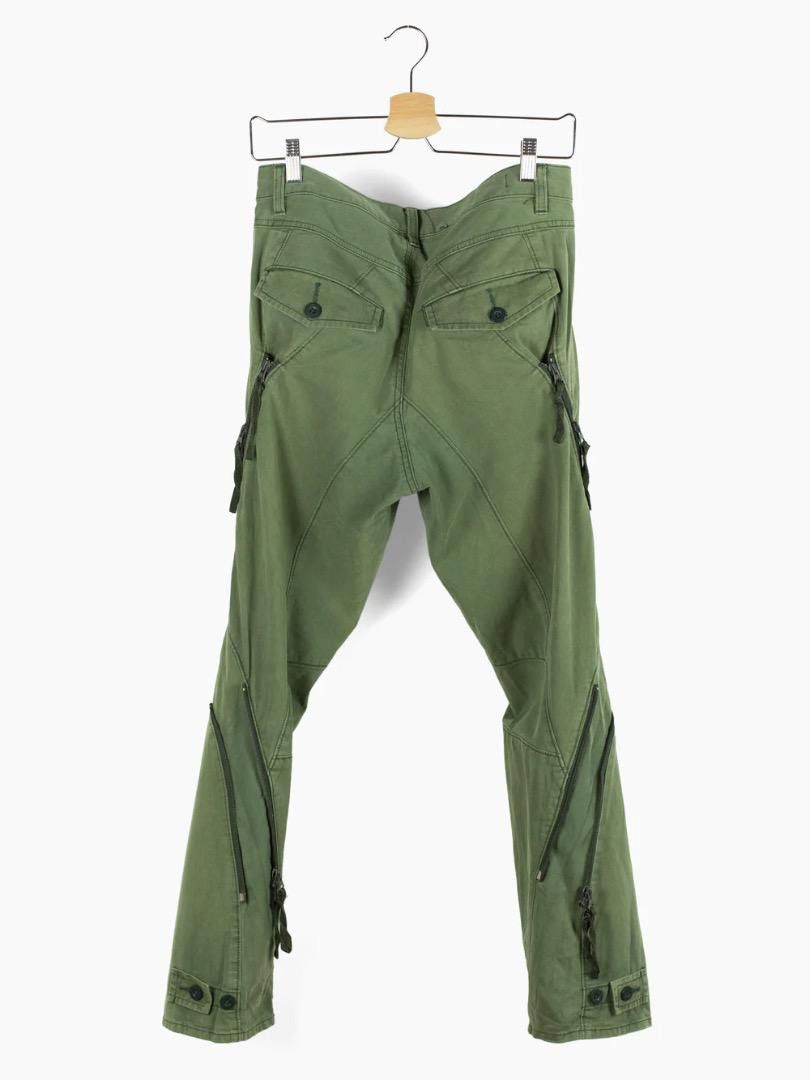 Final Home 90’s Olive Zippered Moto Bondage Pants Size US 30 / EU 46 - 3 Thumbnail