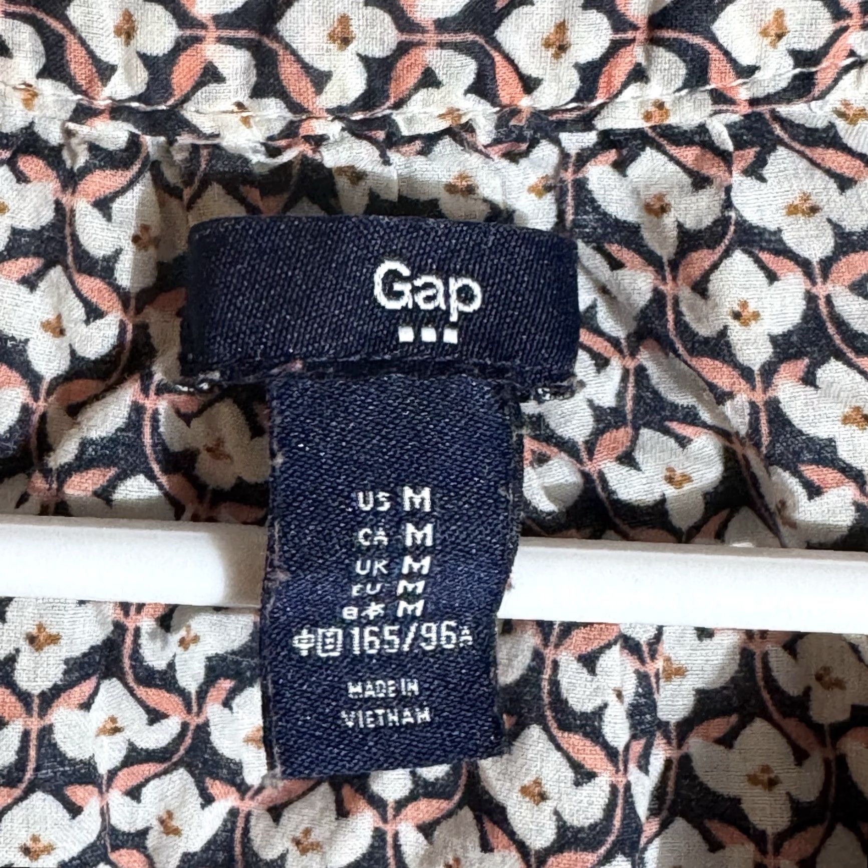 Gap Gap Blouse Women M Multicolor Floral Sleeveless V-Neck Popover Casual Retro 100% Cotton Womens Size M / US 6-8 / IT 42-44 - 4 Thumbnail