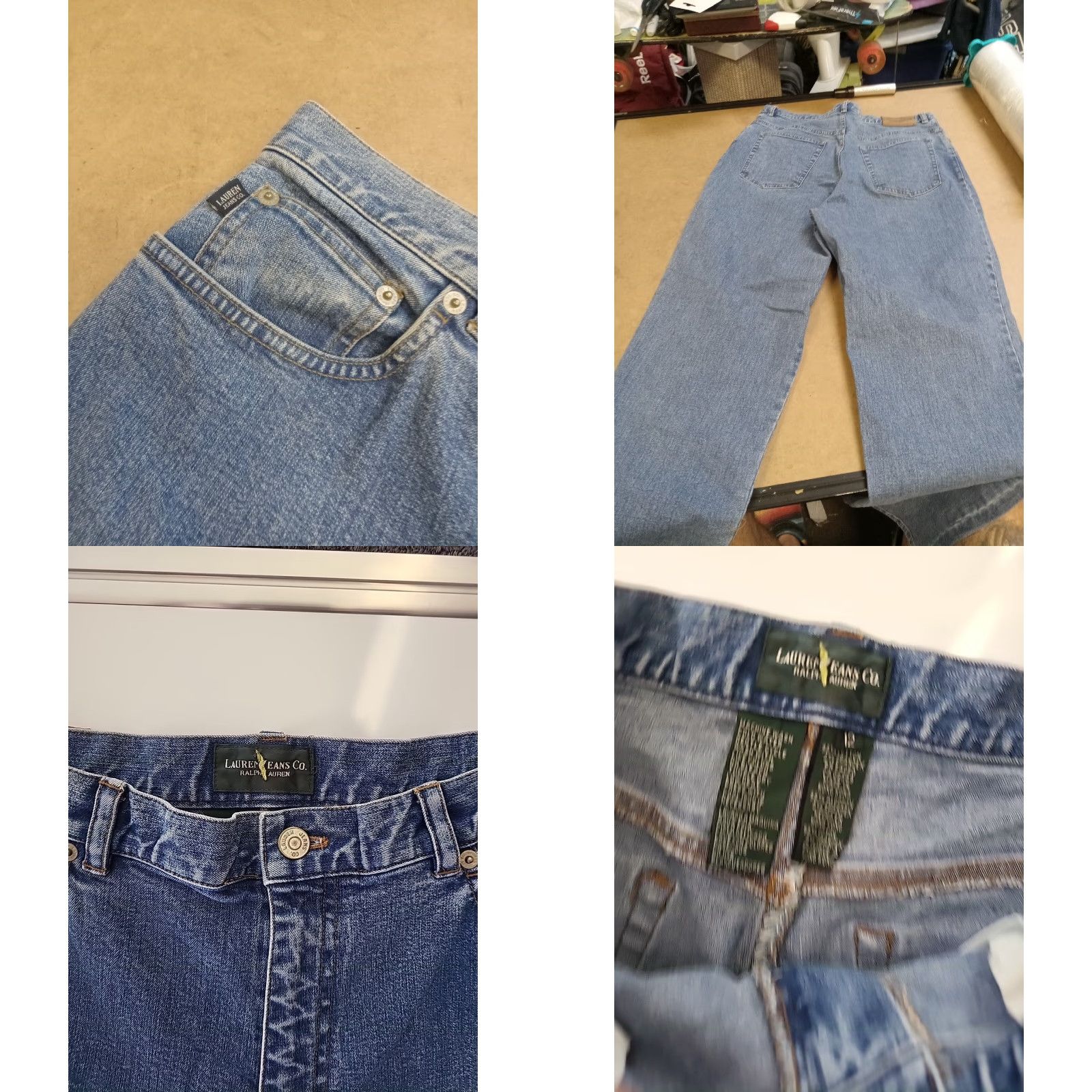 Denime Lauren Jeans Co. Jeans Women 12 Regular 33" Waist 30" Inseam Blue Denim Straight Leg 33 Unique Logo Zipper Button Stretch Vintage No N/A Size 24" / US 00 / IT 34 - 8 Thumbnail