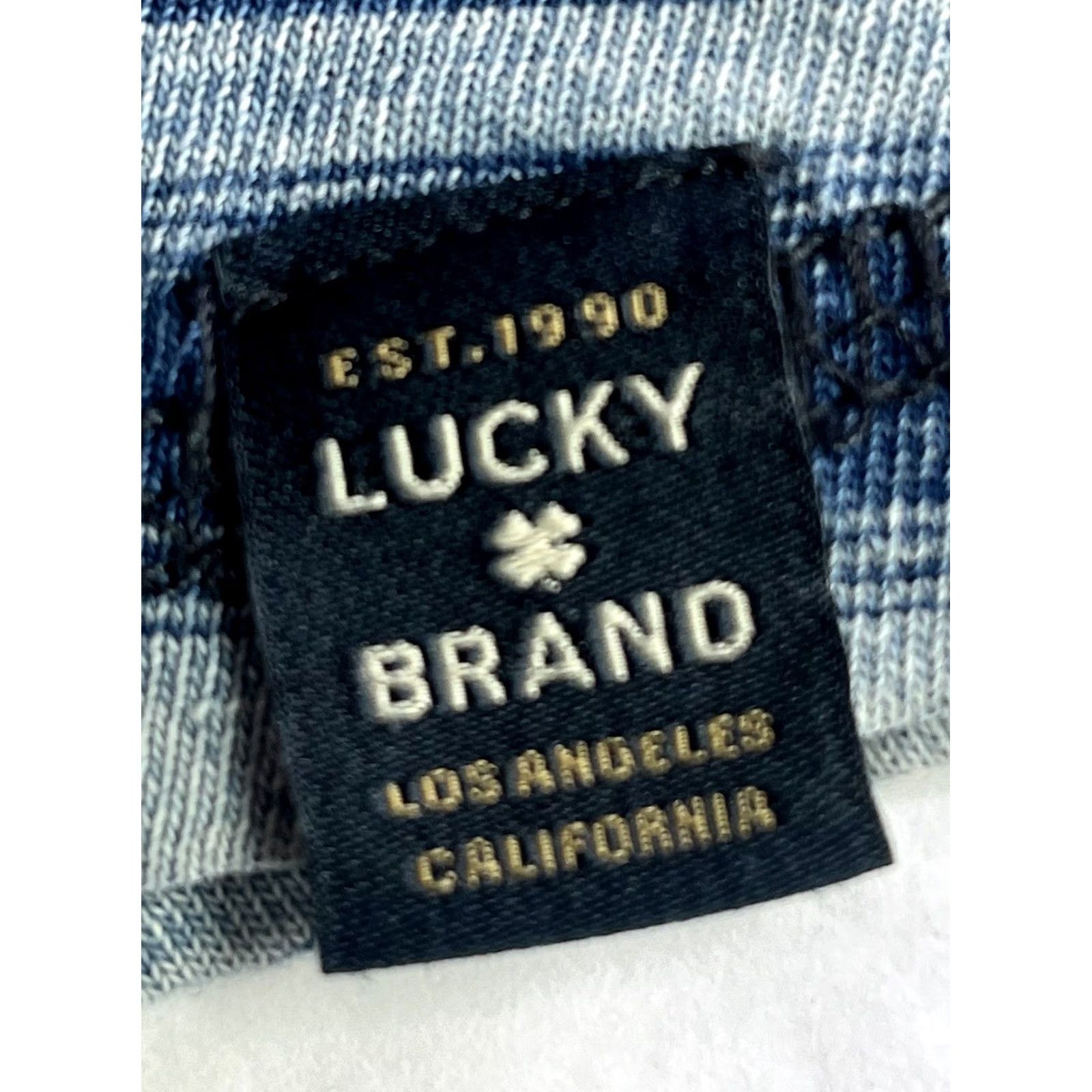 Vintage Lucky Brand Mens Medium Blue Polo Shirt Western Aztec Tribal Size US M / EU 48-50 / 2 - 6 Thumbnail