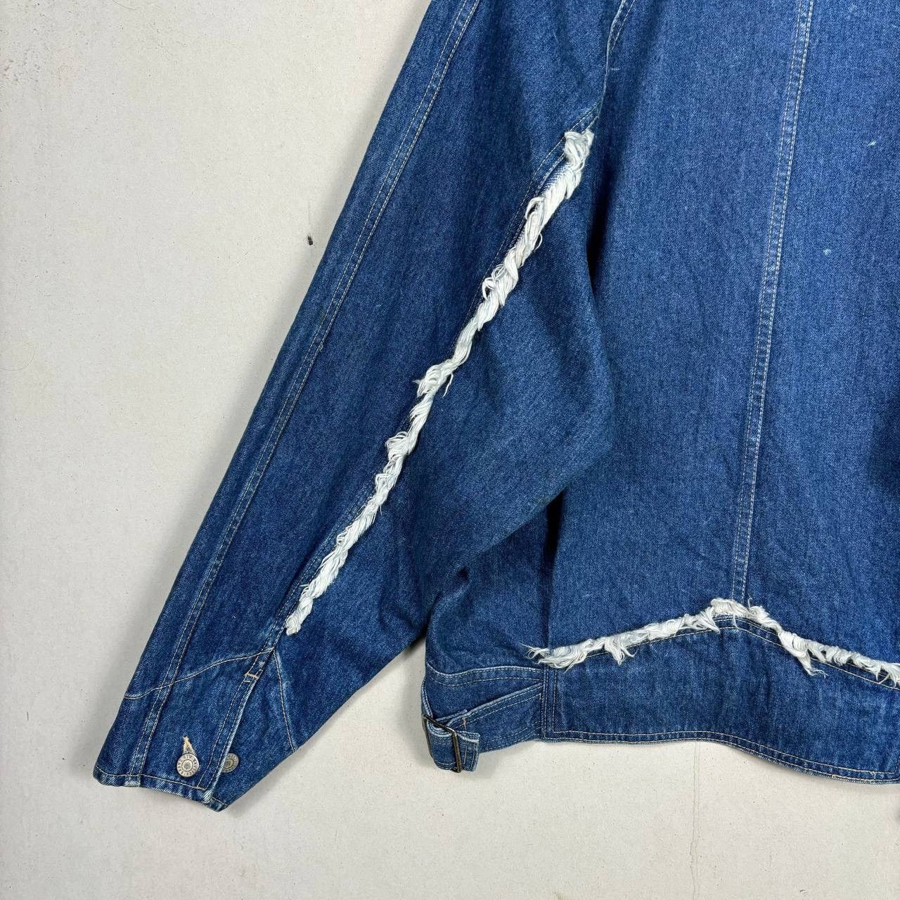 Japanese Brand Vintage Frankie 3052 Japanese Denim Flag Jacket Raglan Size US L / EU 52-54 / 3 - 7 Thumbnail