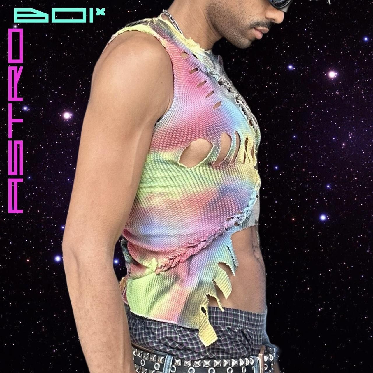 Other ASTROBOI* Women's Rainbow Braided Fringe Tank Top - Small Size S / US 4 / IT 40 - 4 Thumbnail