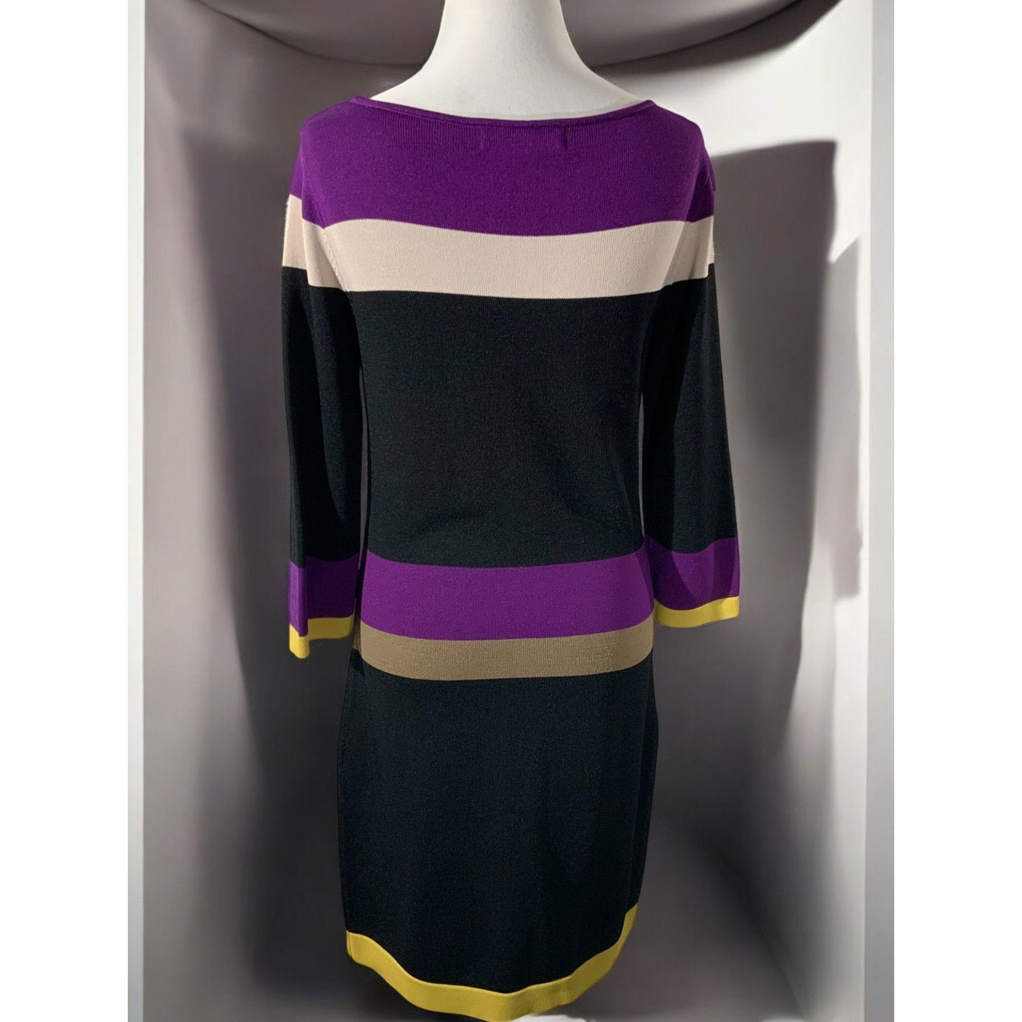 Nine West Nine West Small Black Color block Quarter Sleeve Dress S Size S / US 4 / IT 40 - 4 Thumbnail