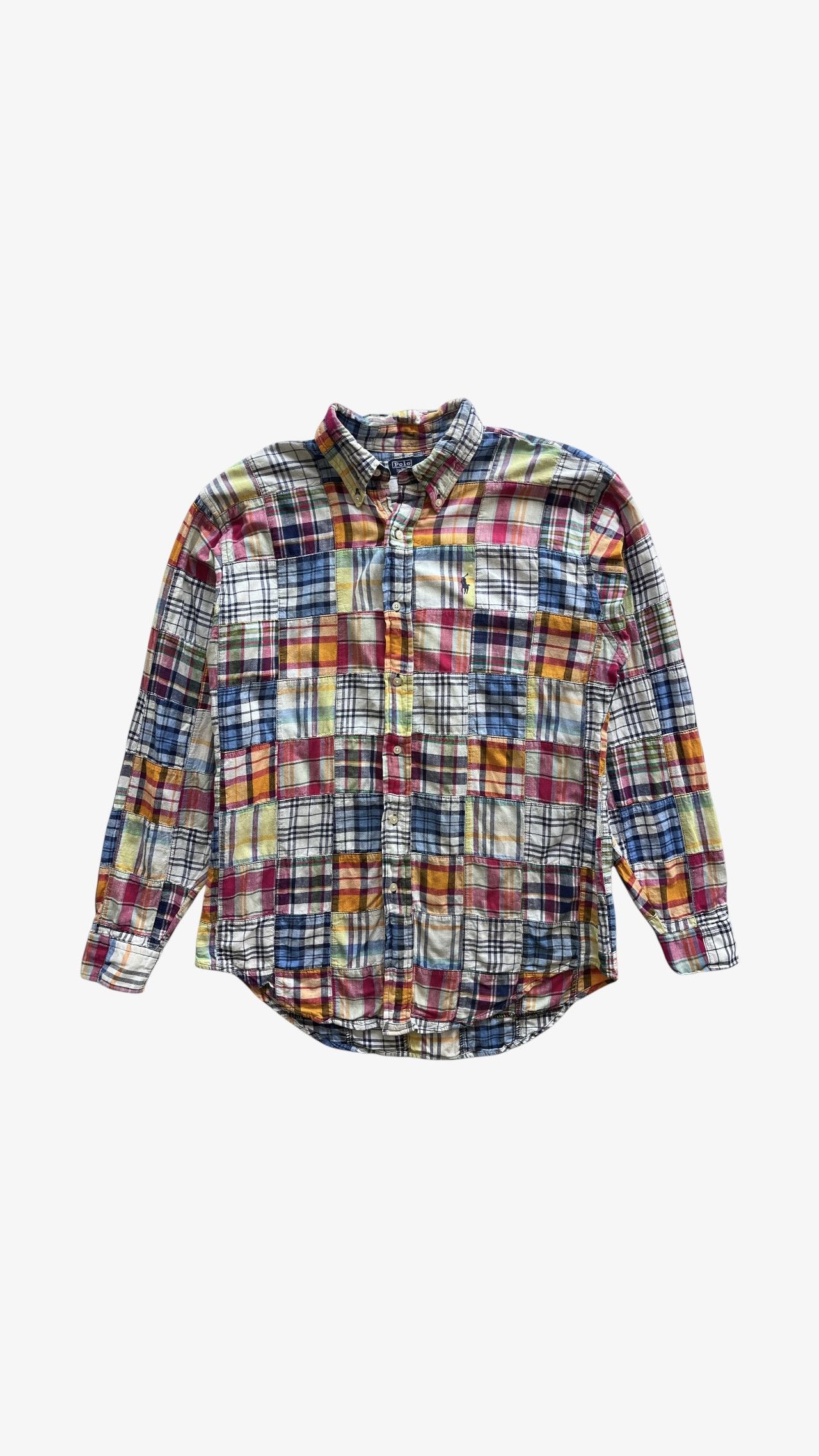 Ralph Lauren Vintage 90s Men's Polo Ralph Lauren Patchwork Shirt Size US S / EU 44-46 / 1 - 1 Thumbnail