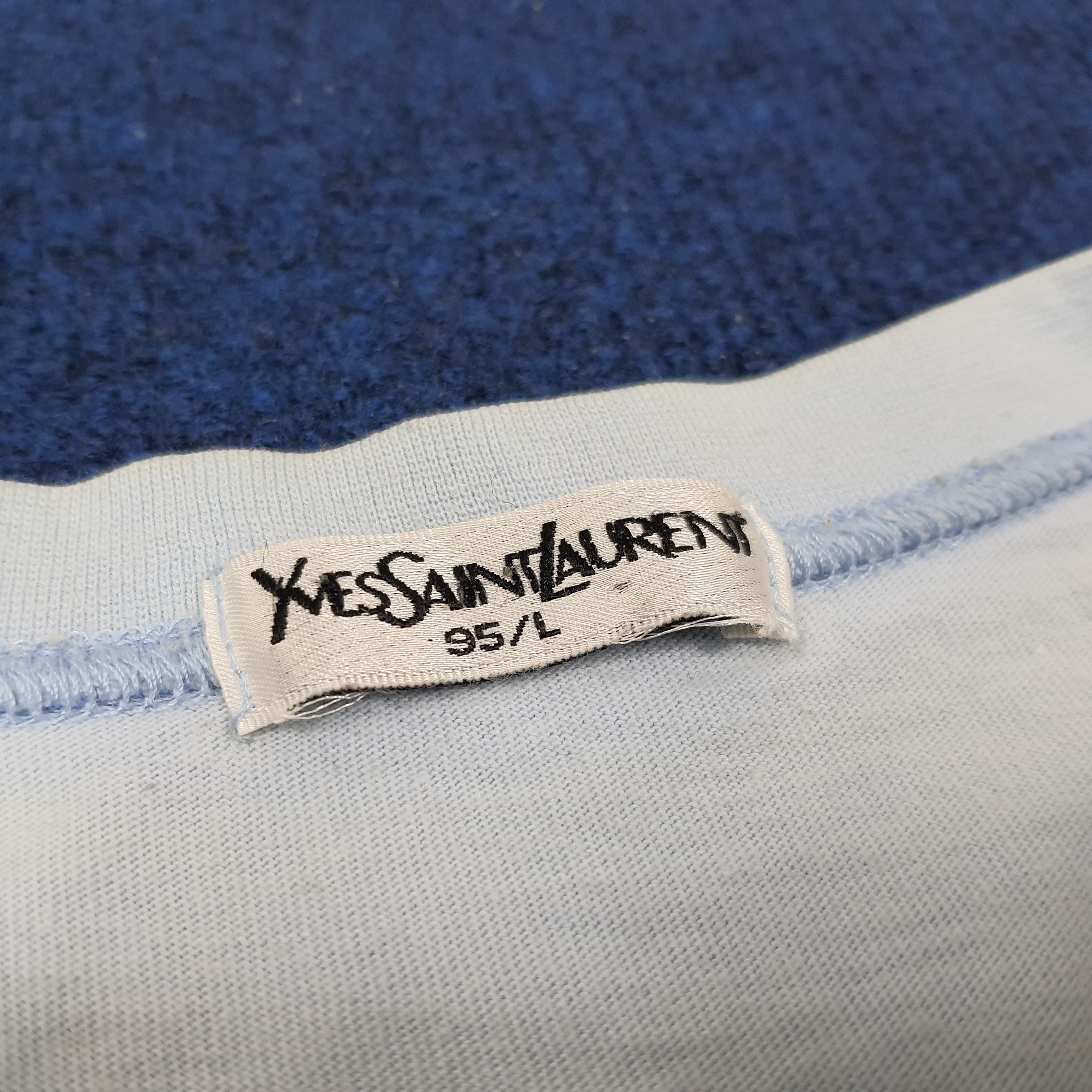 Designer × Vintage × Yves Saint Laurent Vintage Yves Saint Lauren YSL Center Logo Tshirt C219N12 Size US M / EU 48-50 / 2 - 3 Thumbnail