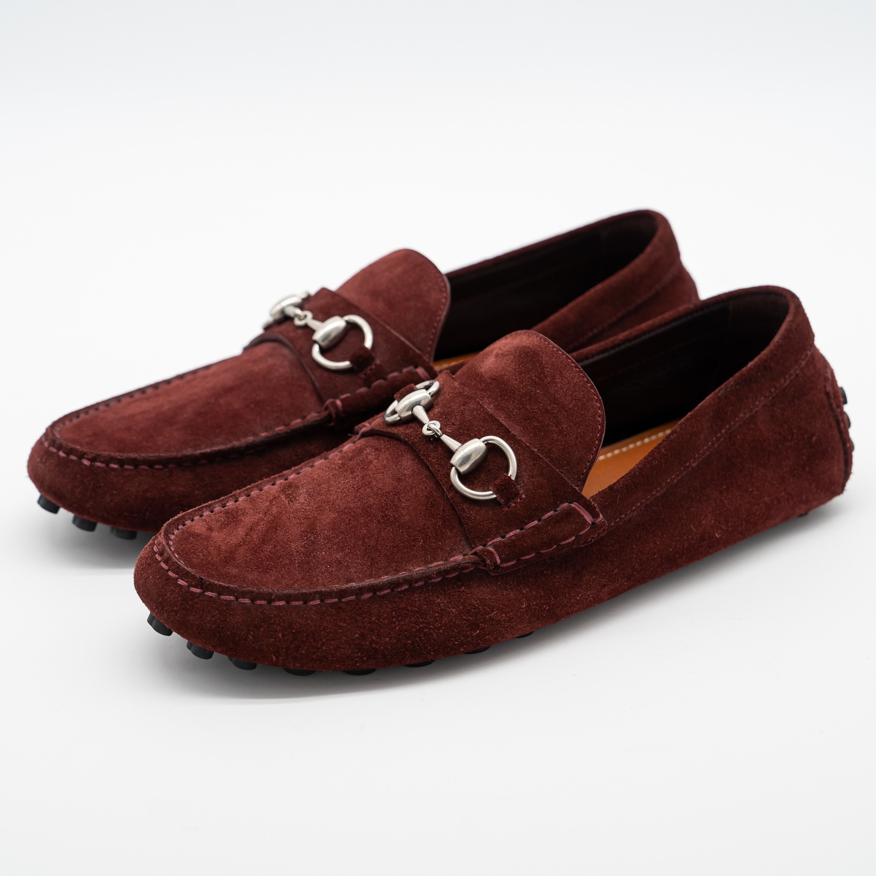 Gucci 7G 7.5 US Gucci Burgundy Red Suede Loafers Driver Horsebit Size US 7.5 / EU 40-41 - 1 Thumbnail