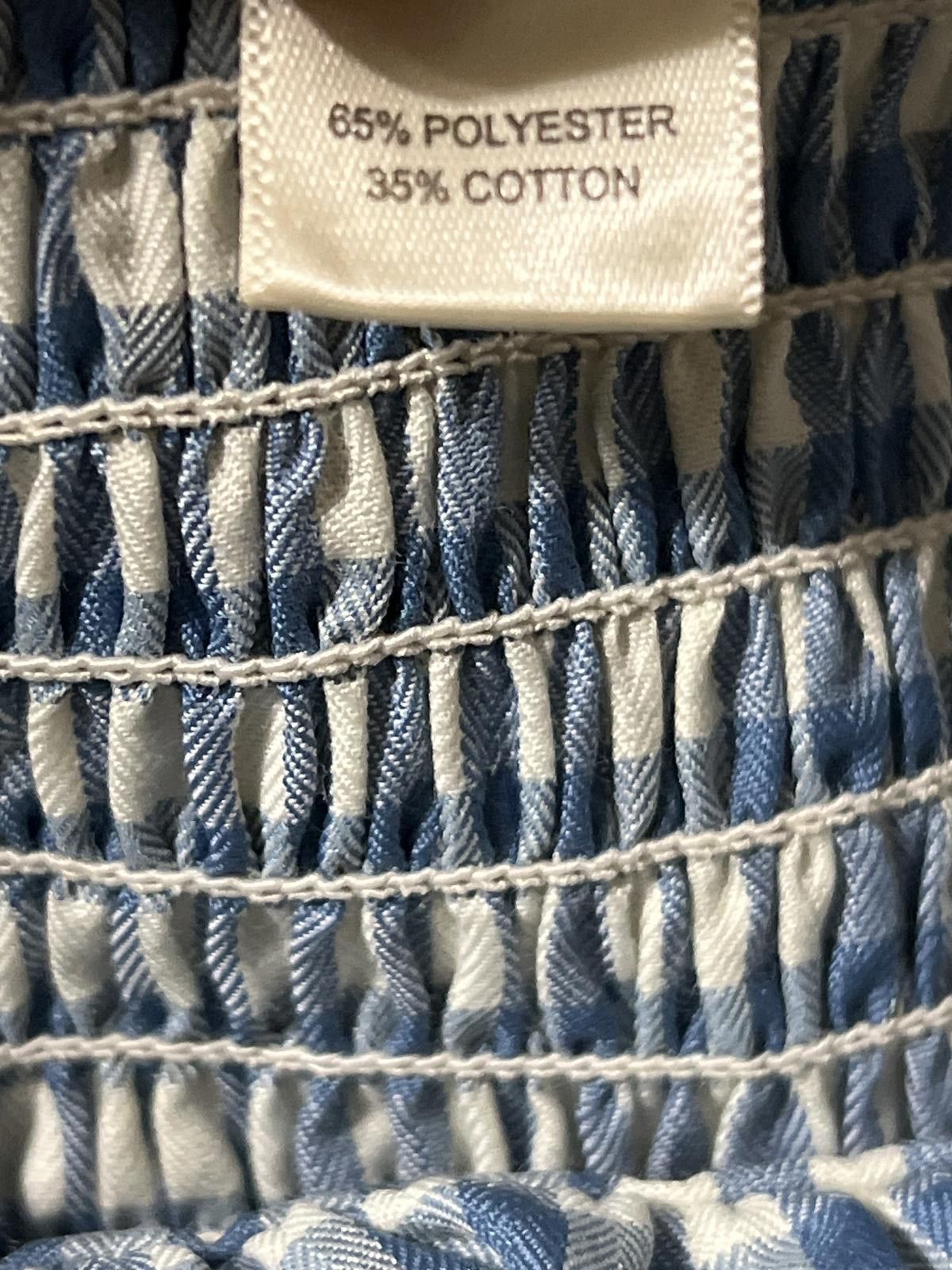 Other Monteau Blue White Checkered Crop Top Cottagecore L Size L / US 10 / IT 46 - 6 Thumbnail