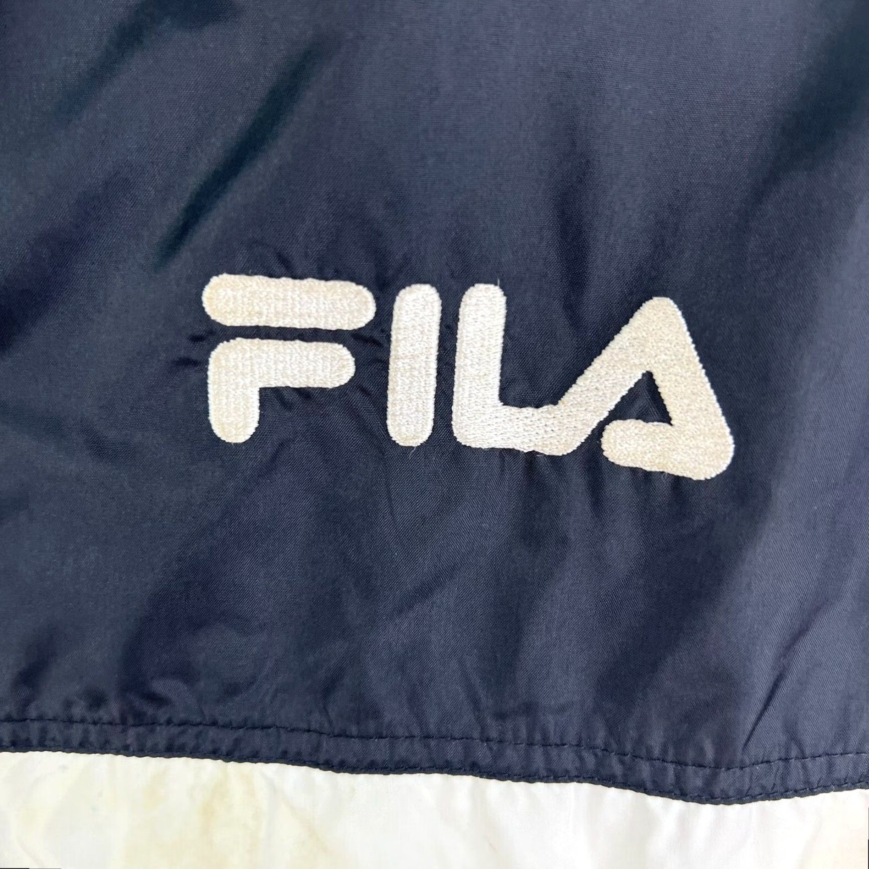 Fila VTG FILA Windbreaker Jacket Full Zip Warm-up Rain Mens Size L Black/White Lined Size US L / EU 52-54 / 3 - 2 Thumbnail