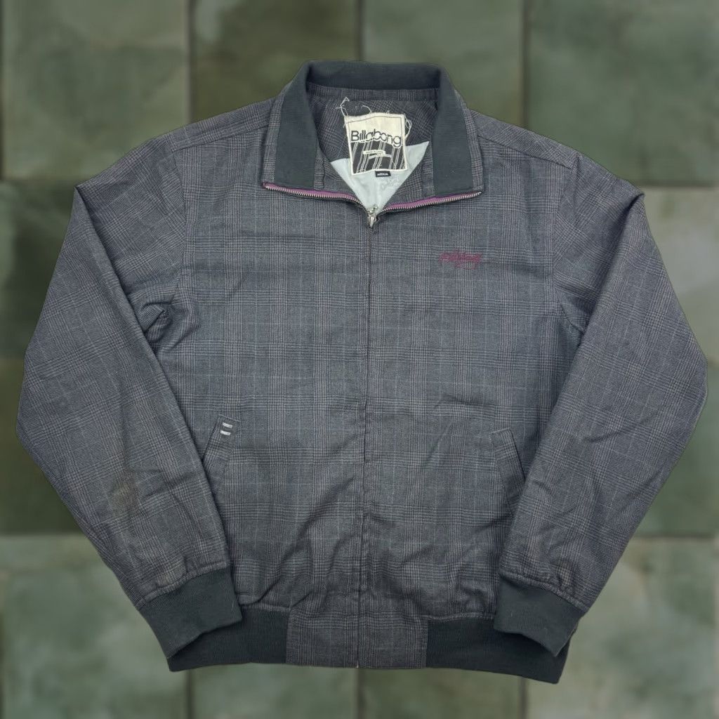 Billabong VINTAGE Billabong Jacket Adult M Plaid Full Zip Grunge Surf Hipster Collar Mens Size US M / EU 48-50 / 2 - 1 Thumbnail