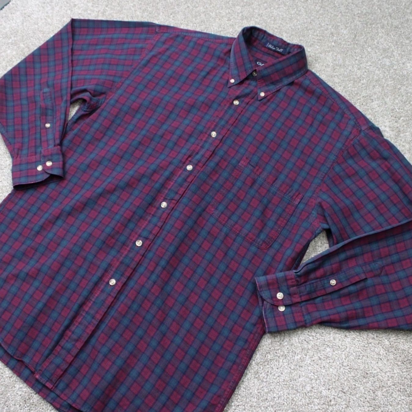 Gant GANT Shirt Mens Medium Blue/Purple Chelsea Twill 100% Cotton Long Sleeve Button-Up Shirt Size US M / EU 48-50 / 2 - 3 Thumbnail