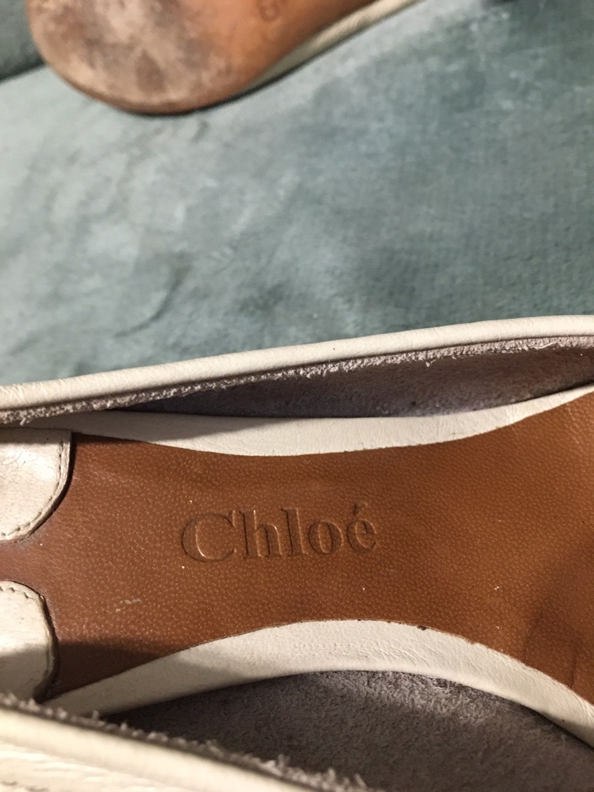 Chloe CHLOE Leather Ivory Beige Buckle Heels Pumps EU 38 Size US 8 / IT 38 - 11 Thumbnail