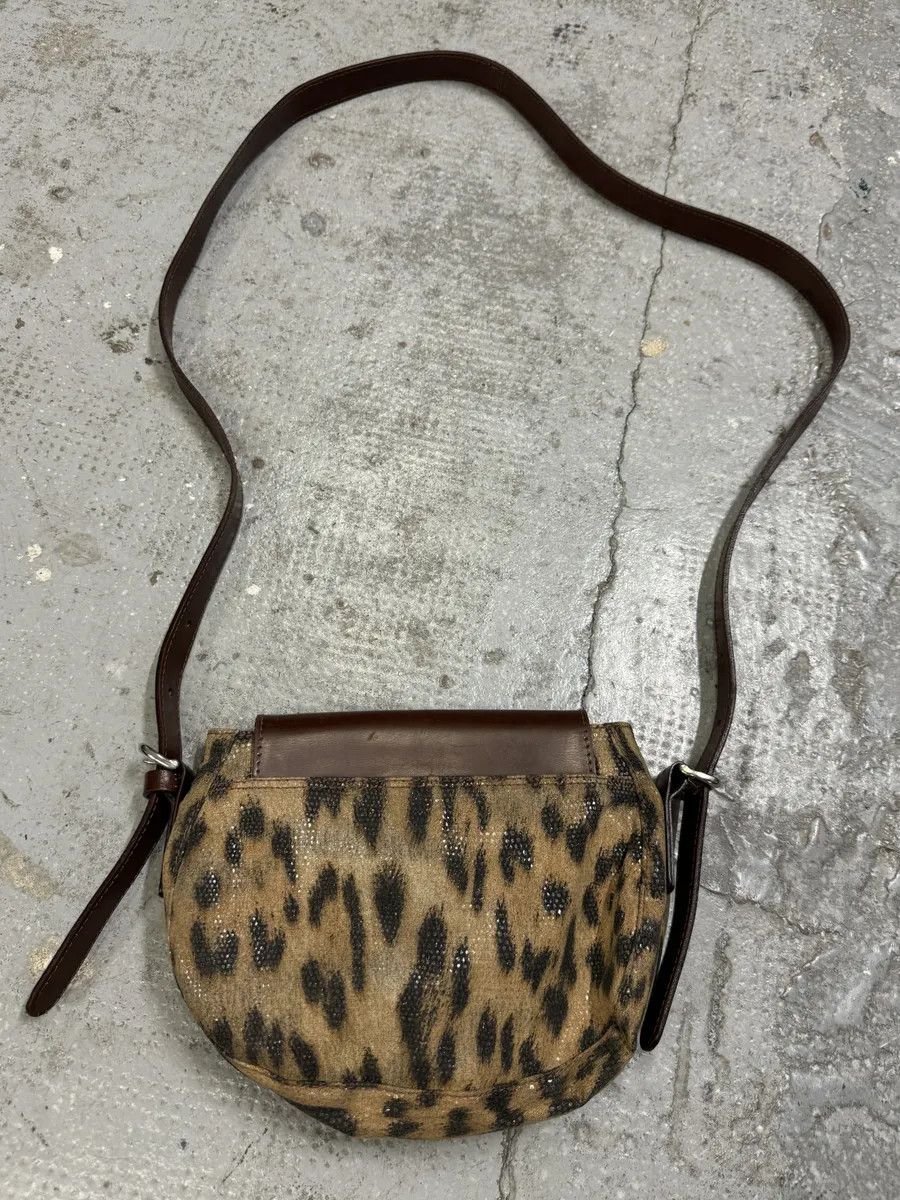 Roberto Cavalli Roberto Cavalli Eyled Brown Leather Leopard Shoulder Bag Size ONE SIZE - 5 Thumbnail