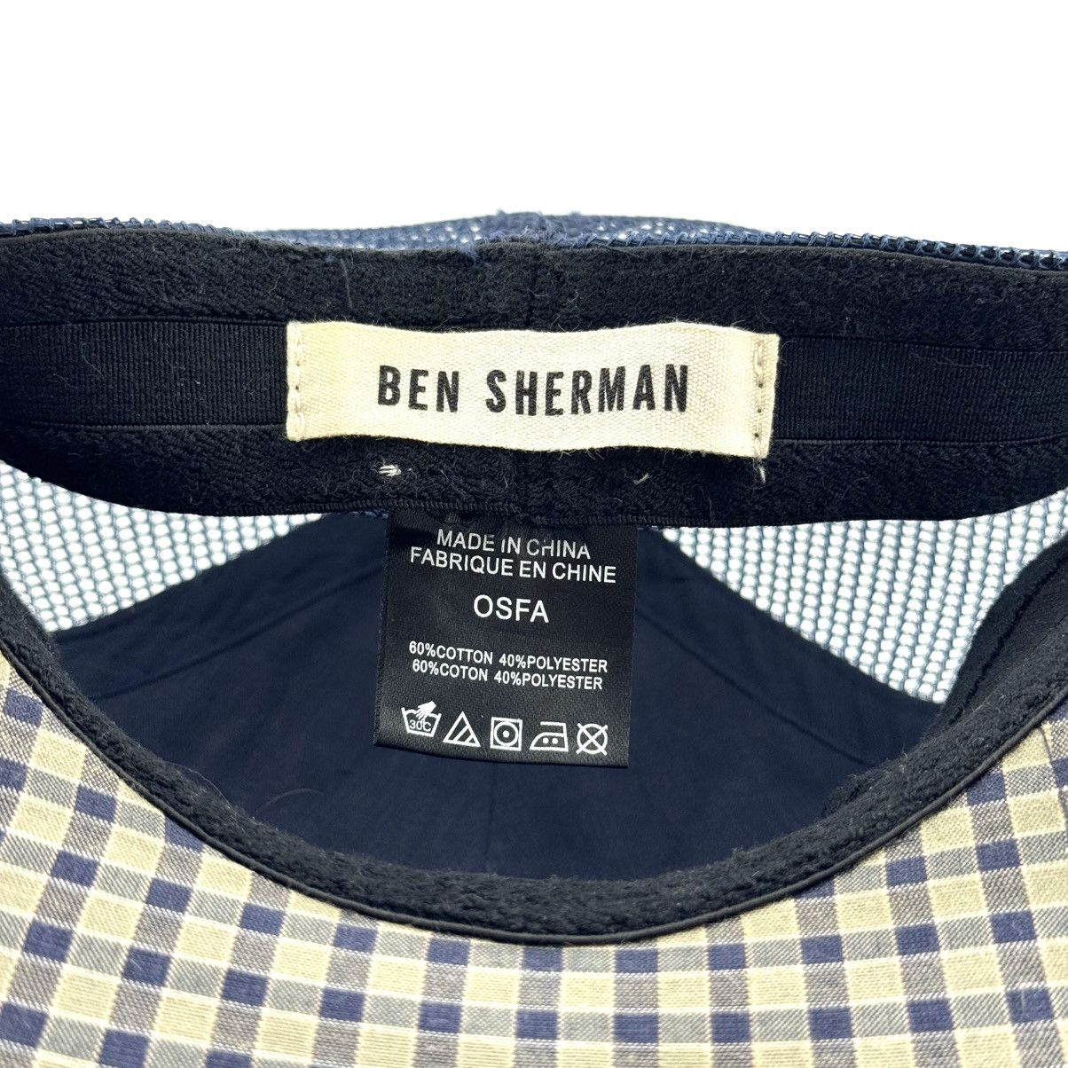 Ben Sherman Ben Sherman Gingham Plaid Navy Mesh Plaid Trucker Hat Size ONE SIZE - 5 Thumbnail