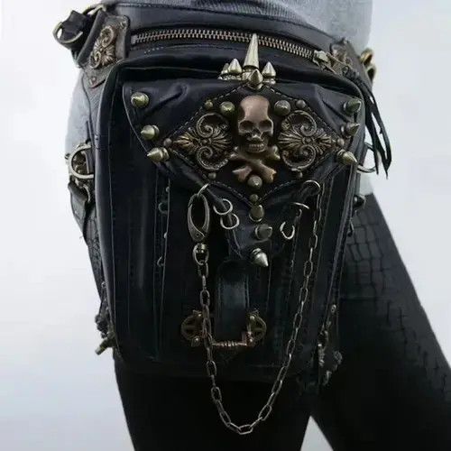 Leather Crossbody Shoulder / Drop Leg Bag Size ONE SIZE - 3 Thumbnail
