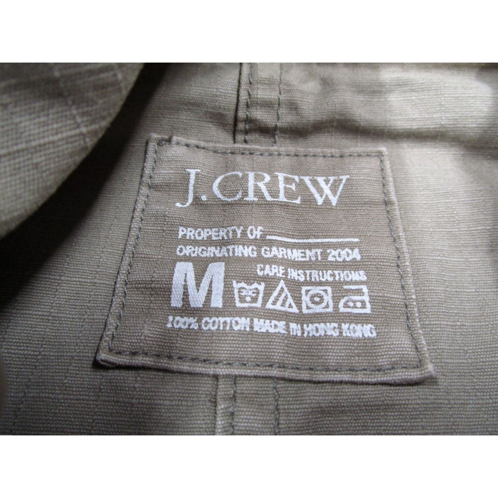 J.Crew J.CREW Women's Military Jacket Medium Beige Full Zip Utility Casual Cotton Size M / US 6-8 / IT 42-44 - 3 Thumbnail