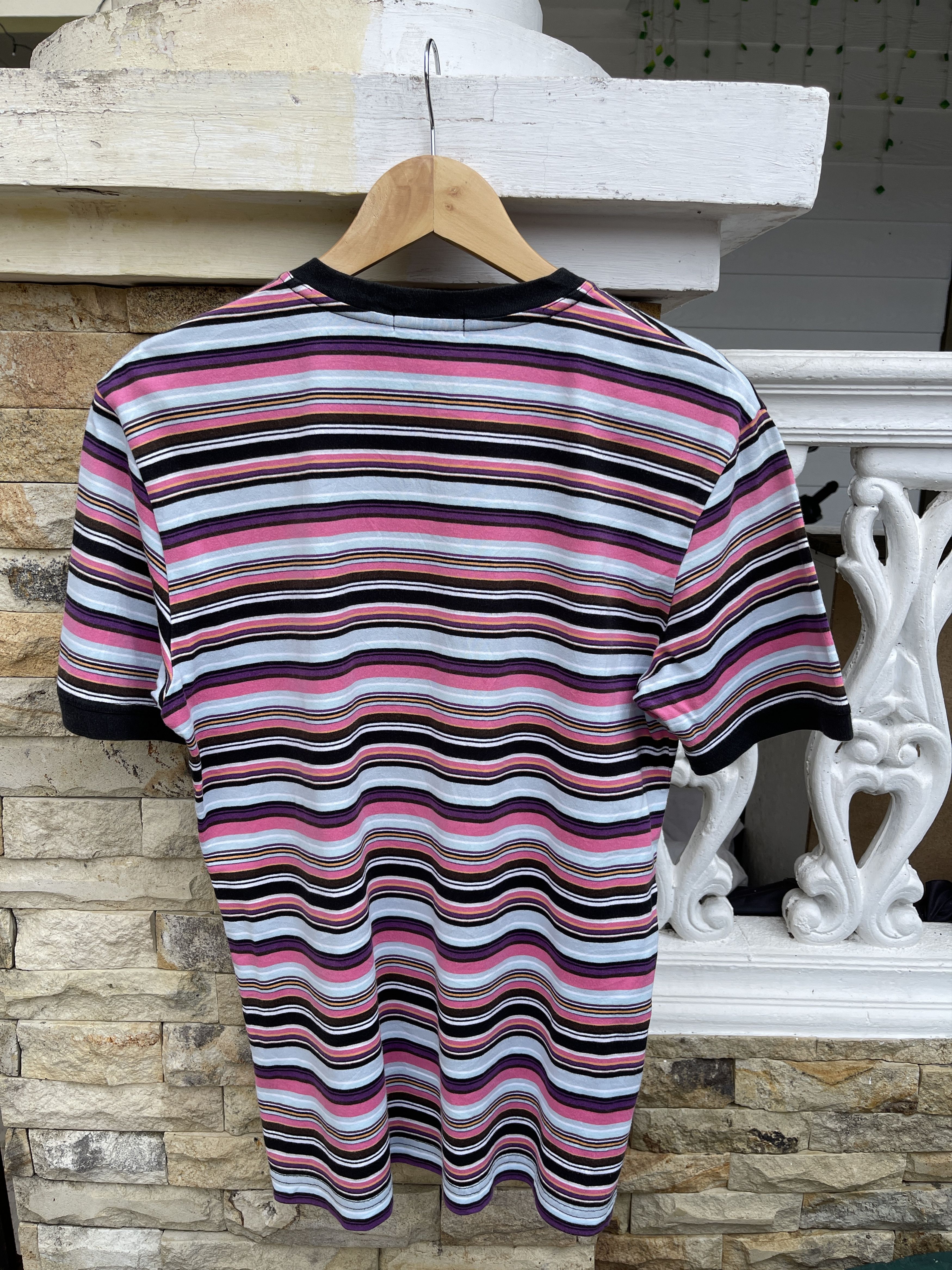 Burberry × OVER THE STRiPES × Vintage Last Drop🔥Rare‼️ Vintage Burberry Black Label Striped T Shirt Size US S / EU 44-46 / 1 - 3 Thumbnail