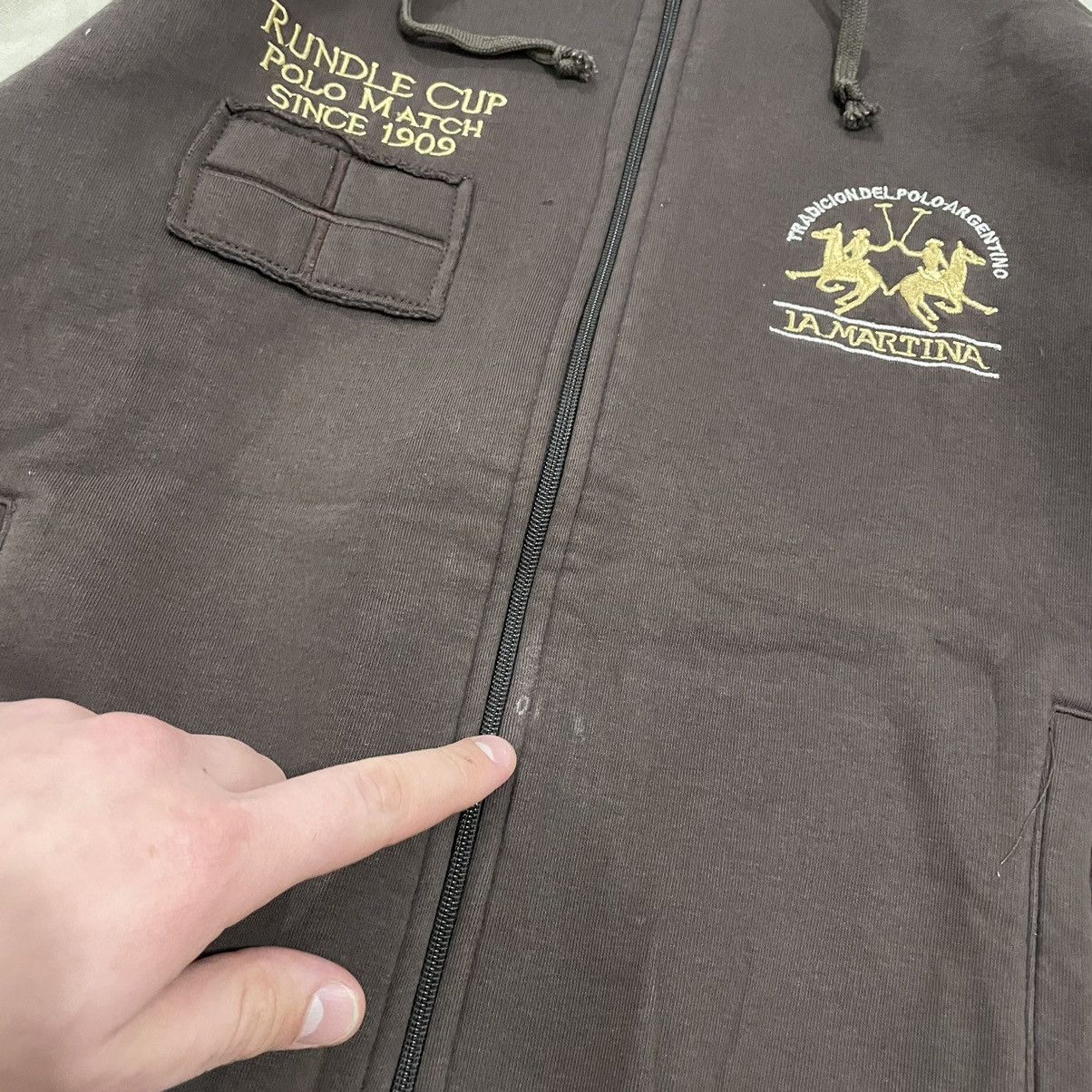 La Martina × Polo Ralph Lauren La martina brown coffee Big Logo Zip Hoodie Royal Polo old Size US M / EU 48-50 / 2 - 7 Thumbnail
