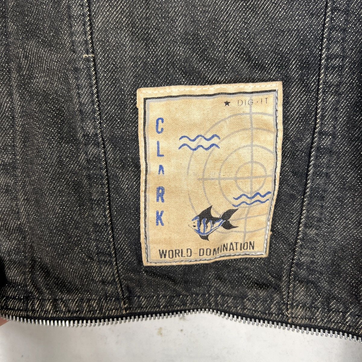 Japanese Brand 🔥 VINTAGE CLARK CUT OFF DENIM JACKET MADE IN ITALY Size US S / EU 44-46 / 1 - 15 Thumbnail