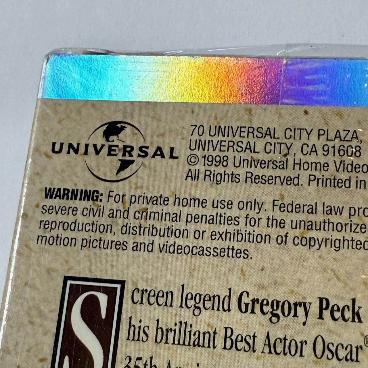 Universal Studios To Kill a Mockingbird Widescreen Edition VHS 1998 SEALED DS Size ONE SIZE - 4 Thumbnail