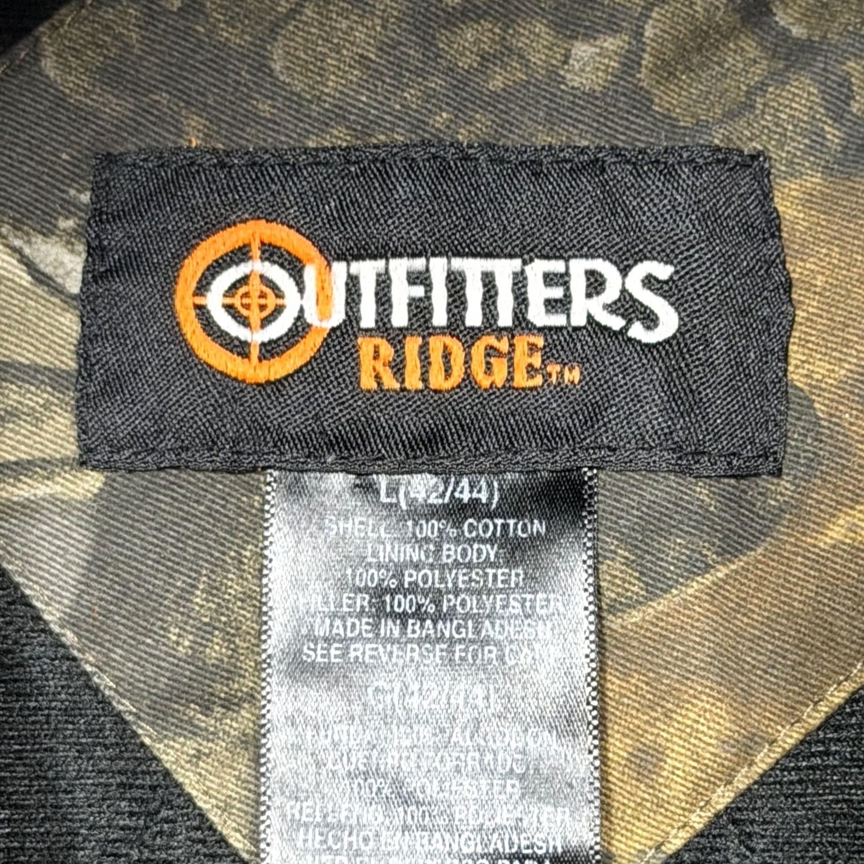 Vintage Outfitters Ridge Jacket Mens Large Brown Camo Hooded Puffer Hunting Outdoor Size US L / EU 52-54 / 3 - 5 Thumbnail