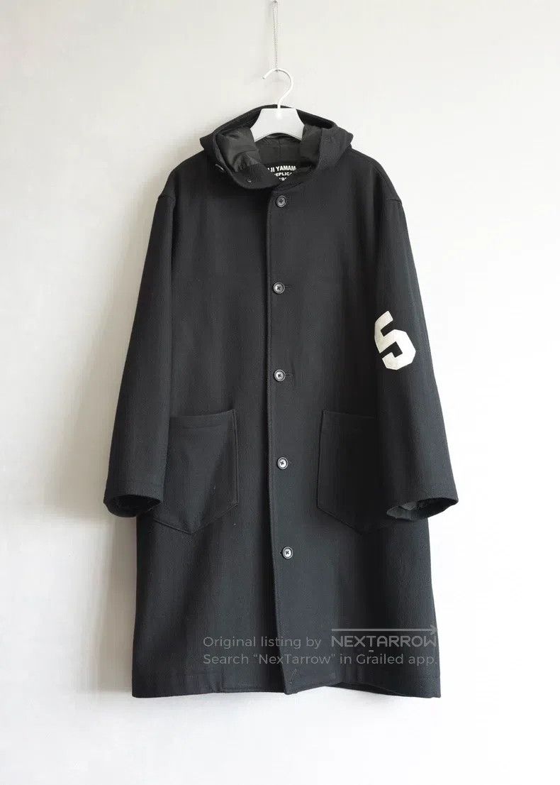 Yohji Yamamoto Yohji Yamamoto Number Pleated Hooded Coat Size US S / EU 44-46 / 1 - 1 Thumbnail