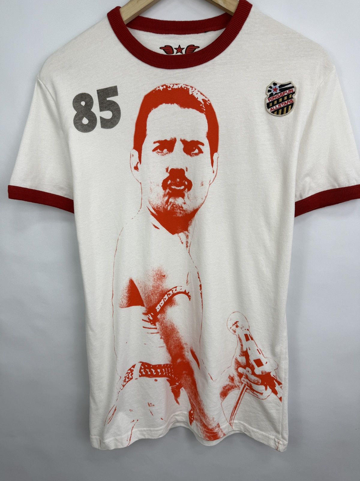 Ringspun 🇬🇧 Vintage Ringspun Freddie Mercury Queen Allstars T-Shirt Size US S / EU 44-46 / 1 - 5 Thumbnail