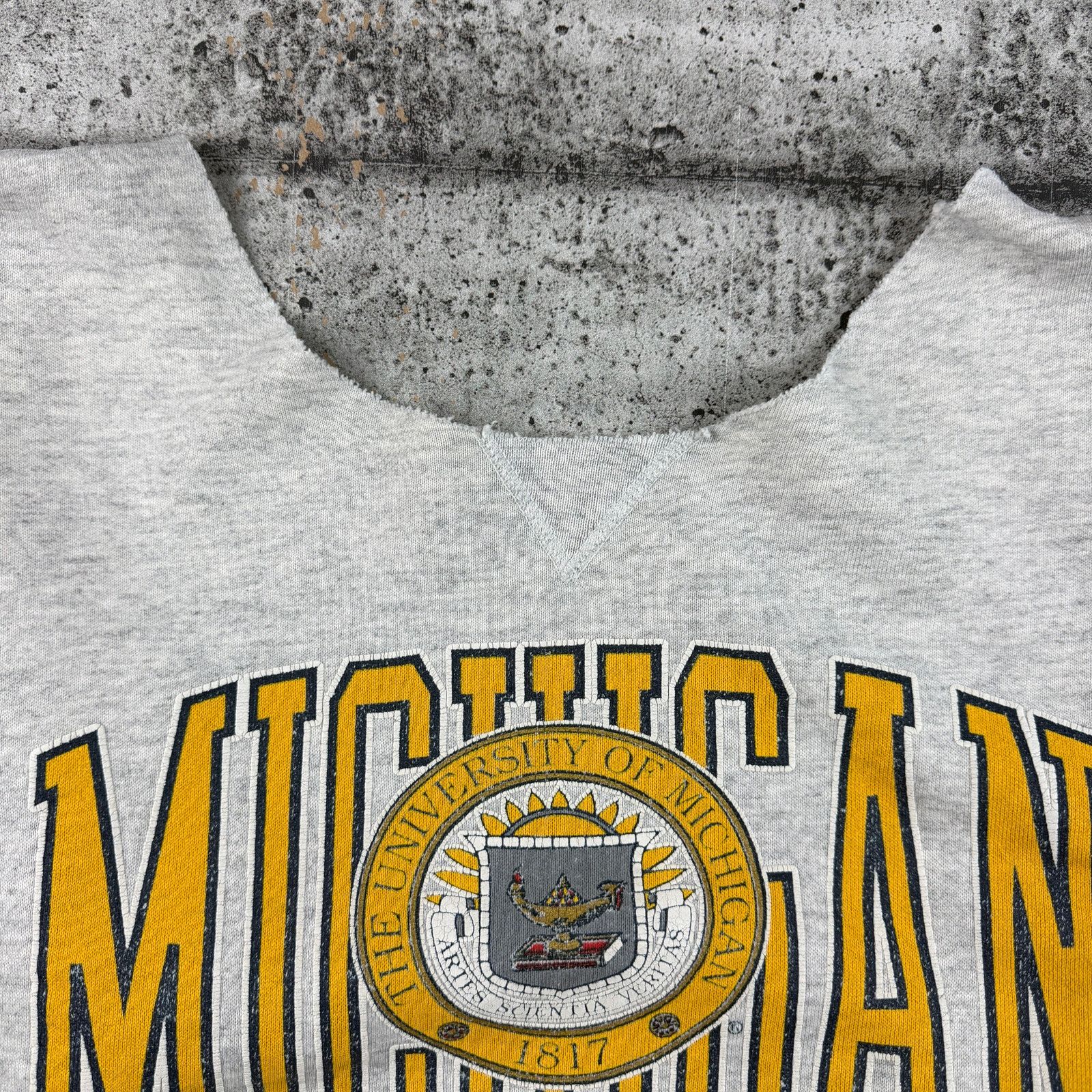 Vintage Vintage Michigan Wolverines Crewneck Sweatshirt 90s College Size US L / EU 52-54 / 3 - 3 Thumbnail
