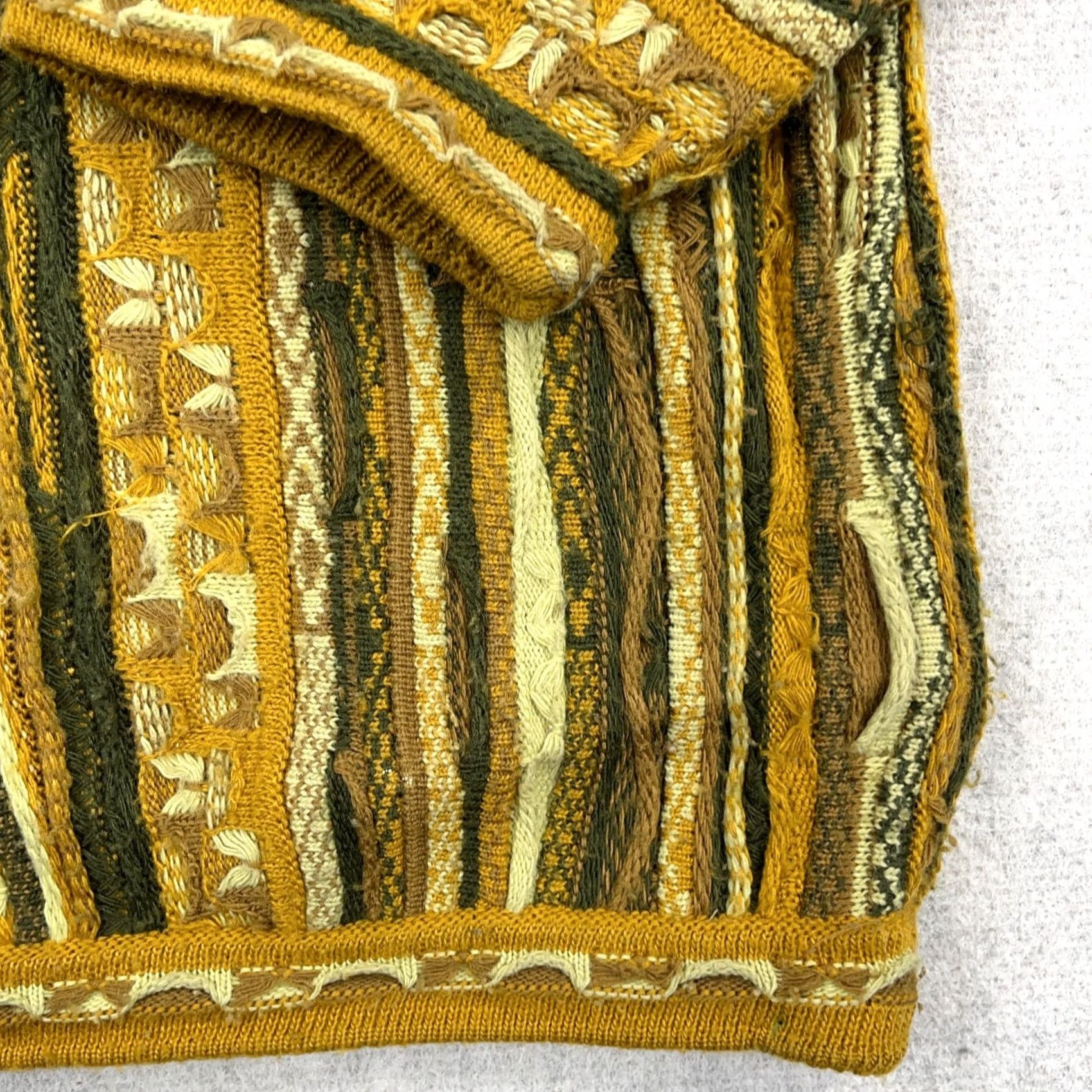 Coogi VINTAGE COOGI Sweater Men XL Yellow 3D Knit Textured Biggie Cosby Grandpa 90s Shirt Men XL Yellow Hip Hop 90s Mens Size US XL / EU 56 / 4 - 6 Thumbnail