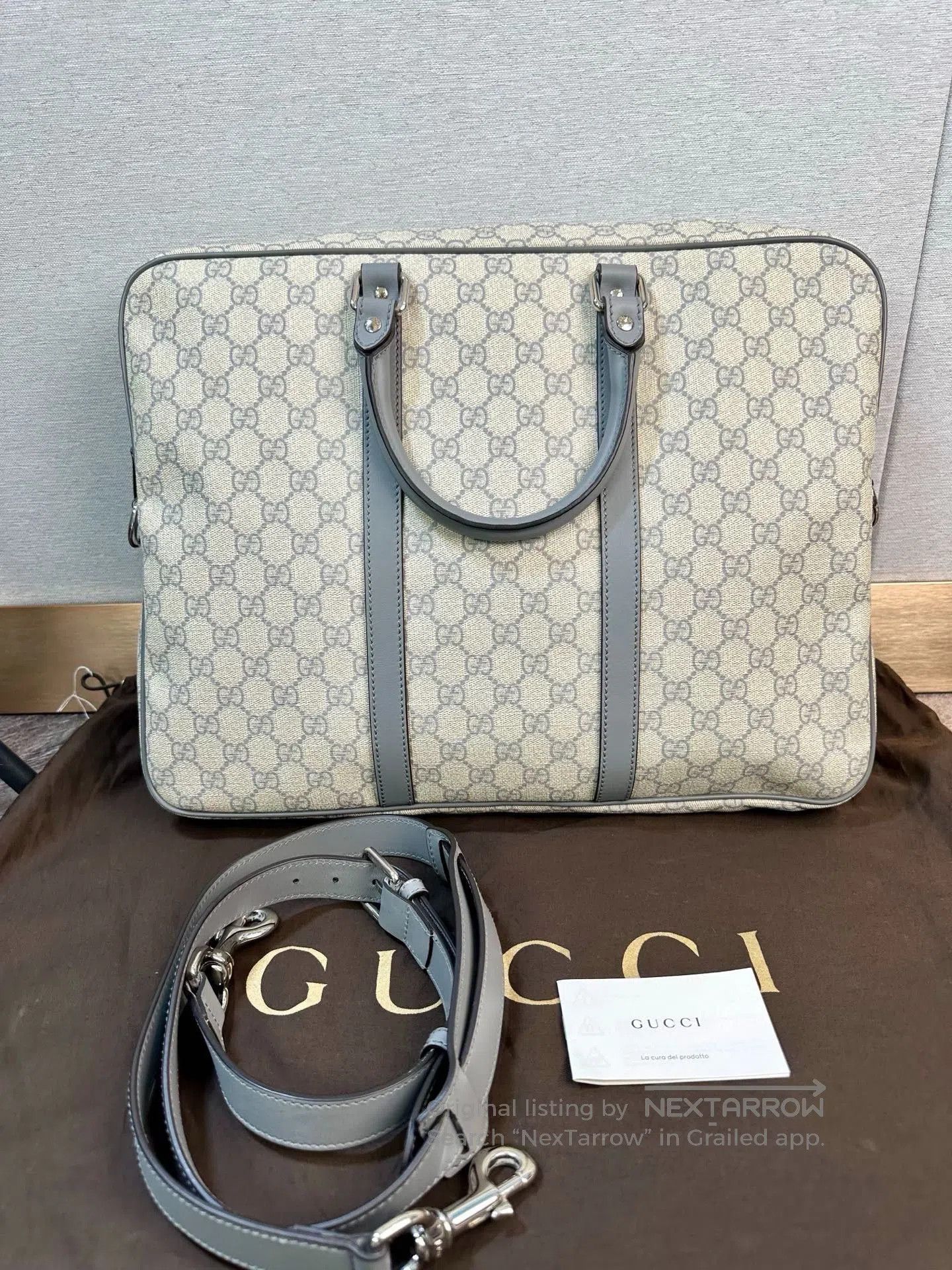 Gucci Gucci Gray GG Monogram Classic Briefcase. Size ONE SIZE - 3 Thumbnail