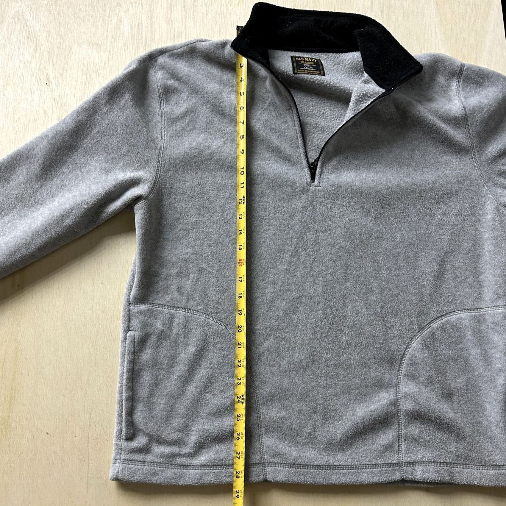 Old Navy Y2K Old Navy Sweatshirt Mens XL Gray Fleece 1/4 Zip Pullover Mock Neck Pockets Size US XL / EU 56 / 4 - 5 Thumbnail