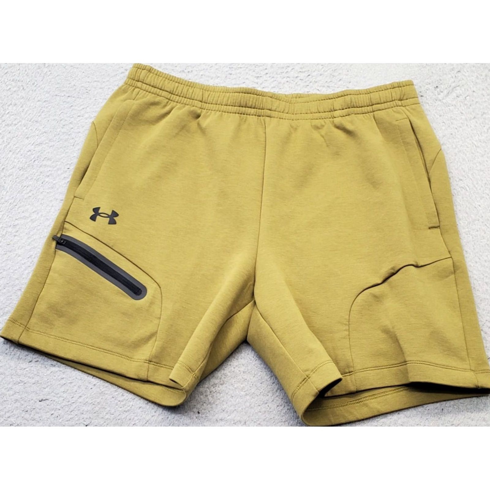 Under Armour Under Armour Unstoppable Fleece Shorts Mens L Green Elastic Waist 1379809 Size US 33 - 2 Thumbnail