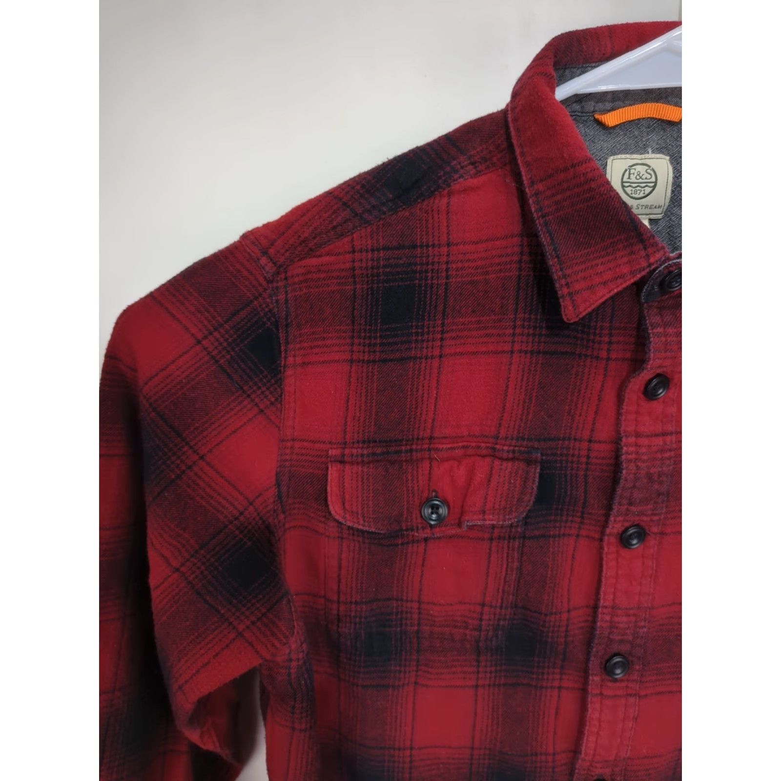 Vintage Field & Stream Flannel Shirt Mens Large Red Buffalo Plaid Long Sleeve Size US L / EU 52-54 / 3 - 4 Thumbnail