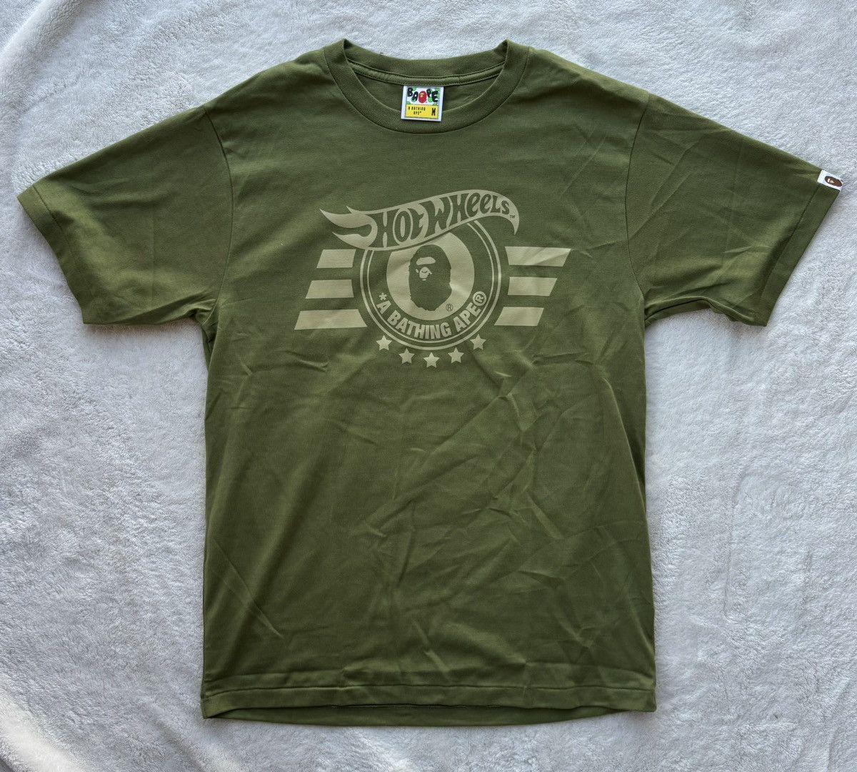 Bape Bape x Hot Wheels Collection Olive Tee Size US M / EU 48-50 / 2 - 1 Thumbnail