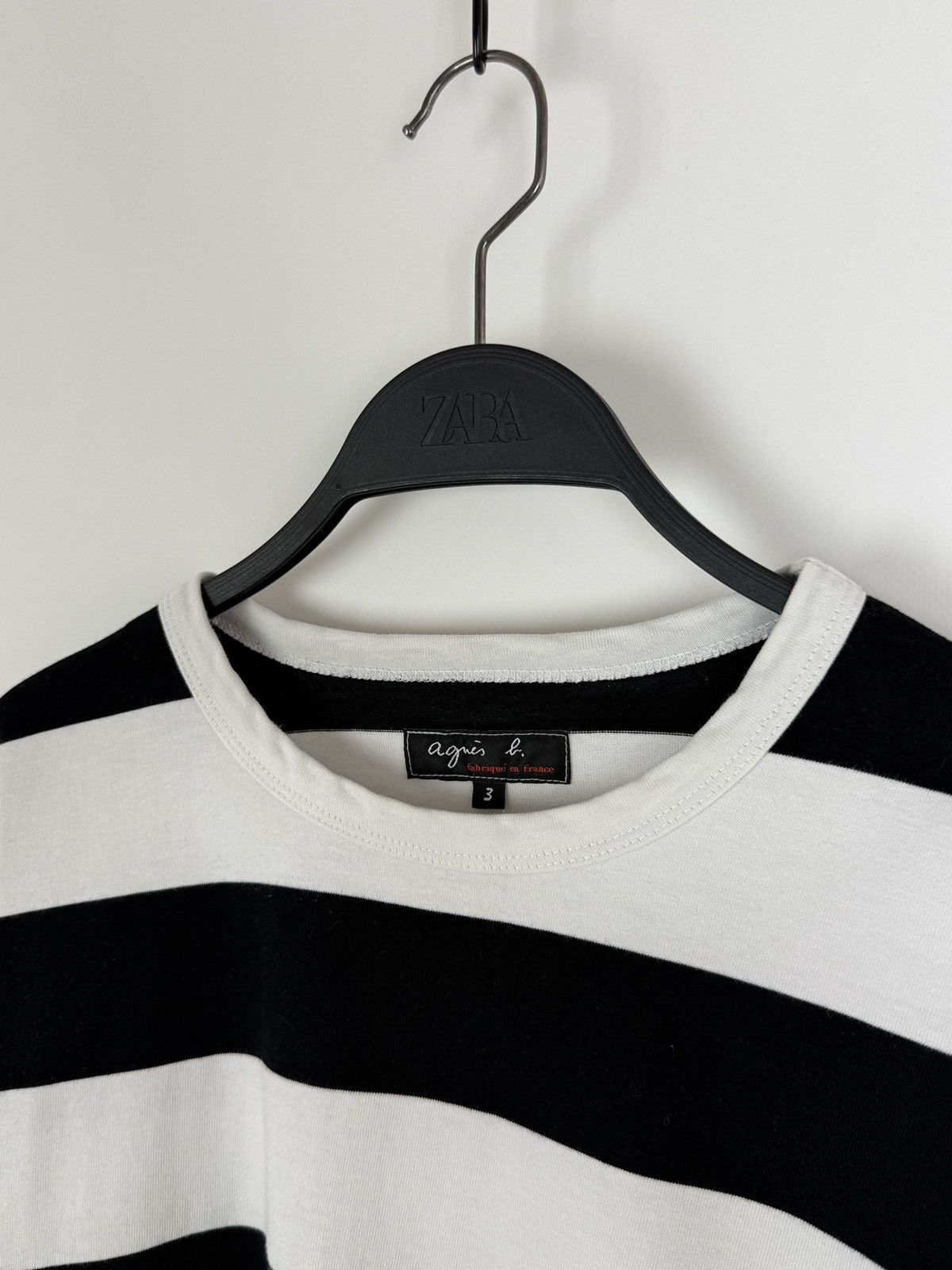 agnes b. Agnes B. Black White Stripe Border Long Sleeve Shirt 3 Size M / US 6-8 / IT 42-44 - 2 Thumbnail