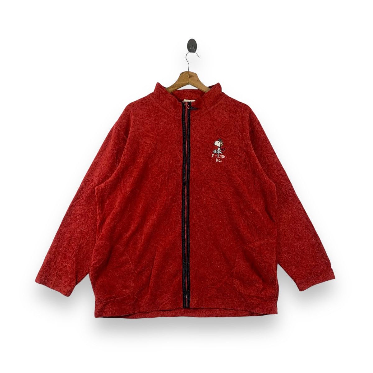 Peanuts Vintage SNOOPY PEANUTS CARTOON Flying Ace Fleece Jacket Size XXL / US 16-18 / IT 52-54 - 1 Thumbnail