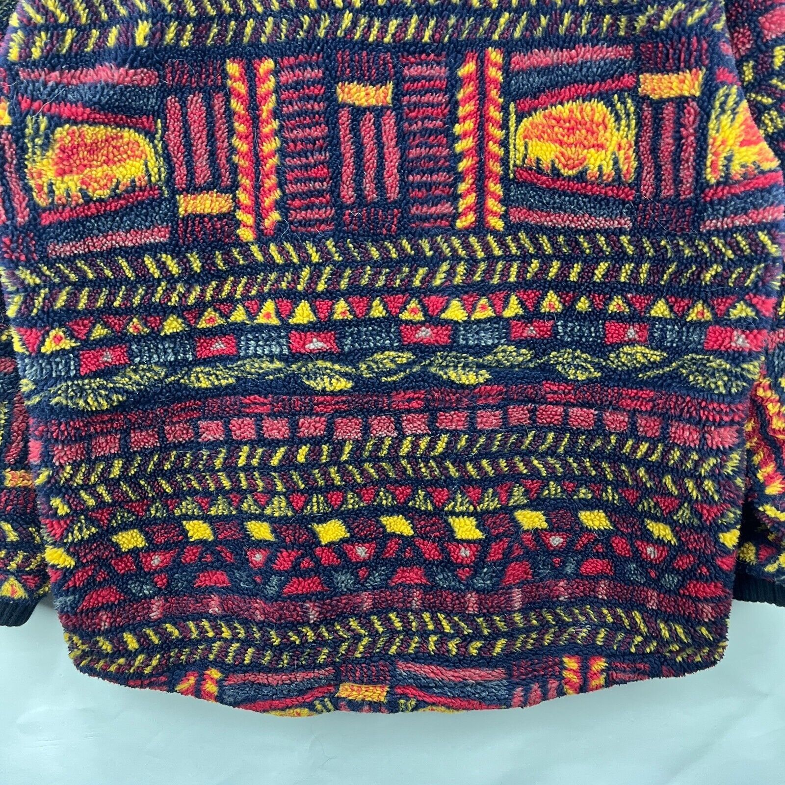 Columbia × Vintage Vintage 90s Columbia Deep Pile Fleece Aztec Pattern Medium Size M / US 6-8 / IT 42-44 - 14 Thumbnail