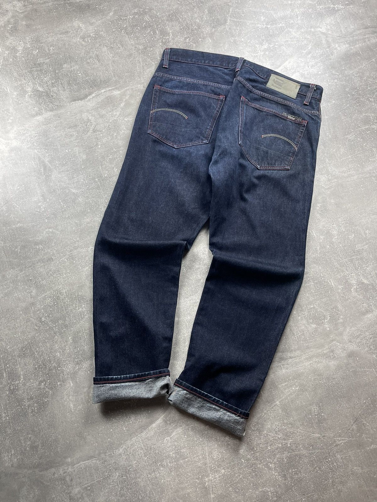 G-Star G-Star RAW Selvedge Denim Jeans Dark Indigo Made in Italy Size US 33 - 4 Thumbnail