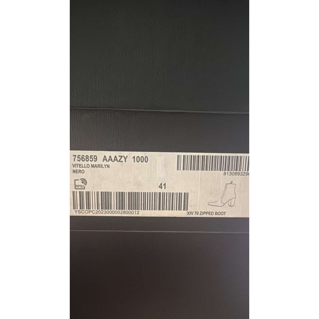 Saint Laurent Paris o1rshd1 XIV 70 Zipped Boots in Black Size US 8 / EU 41 - 21 Thumbnail