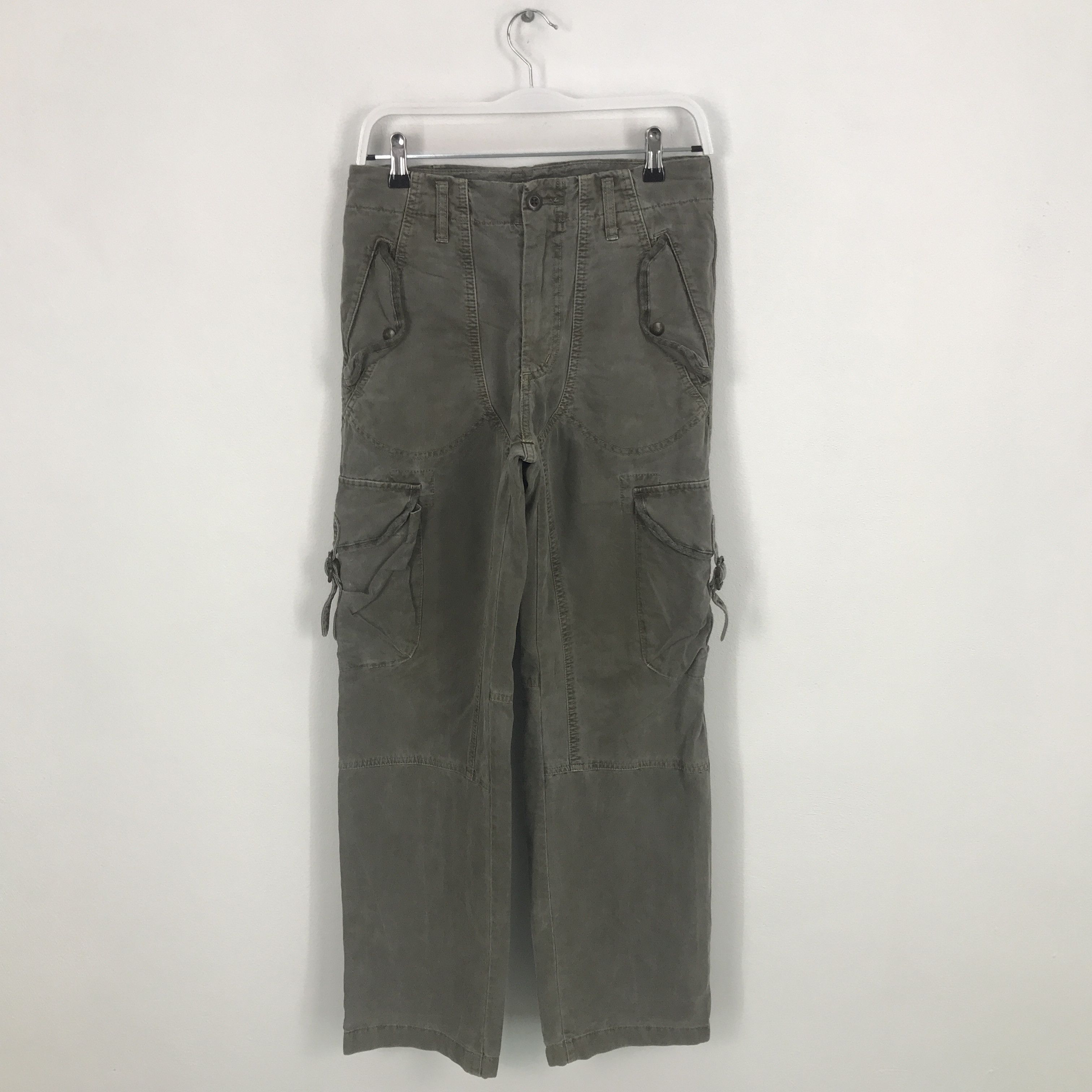 Rare Cargo uniqlo gray multi pocket pants