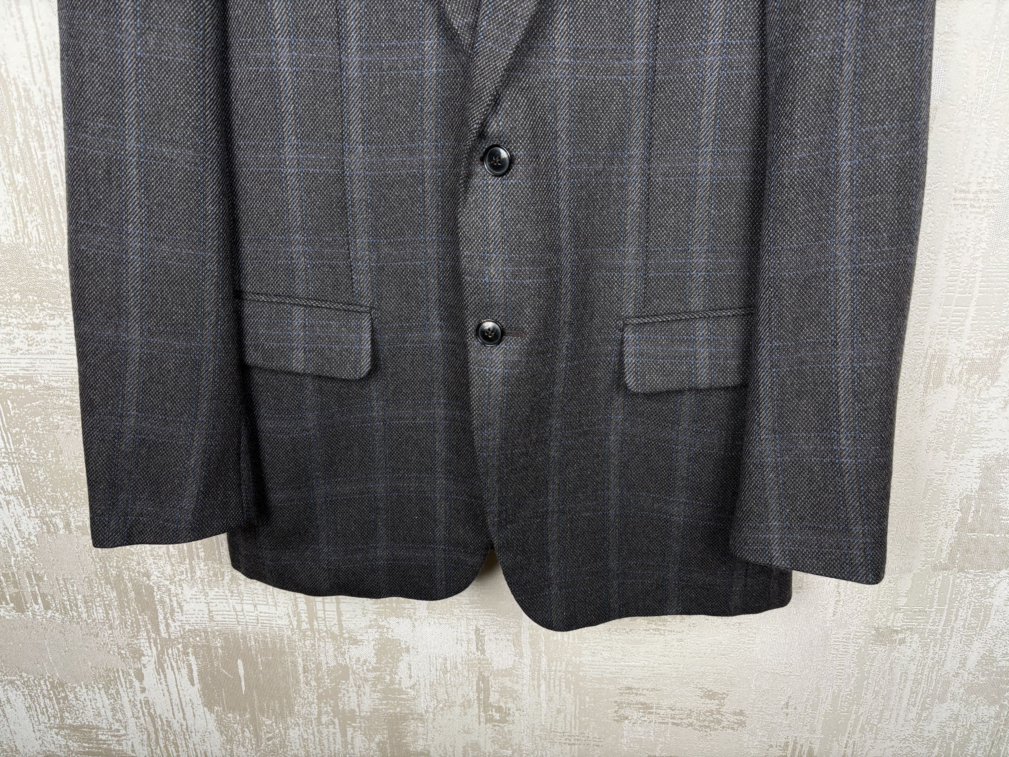 Pal Zileri Pal Zileri Wool Cashmere Check Blazer Elbow Pads EU 48 US 38 Size 38R - 6 Thumbnail