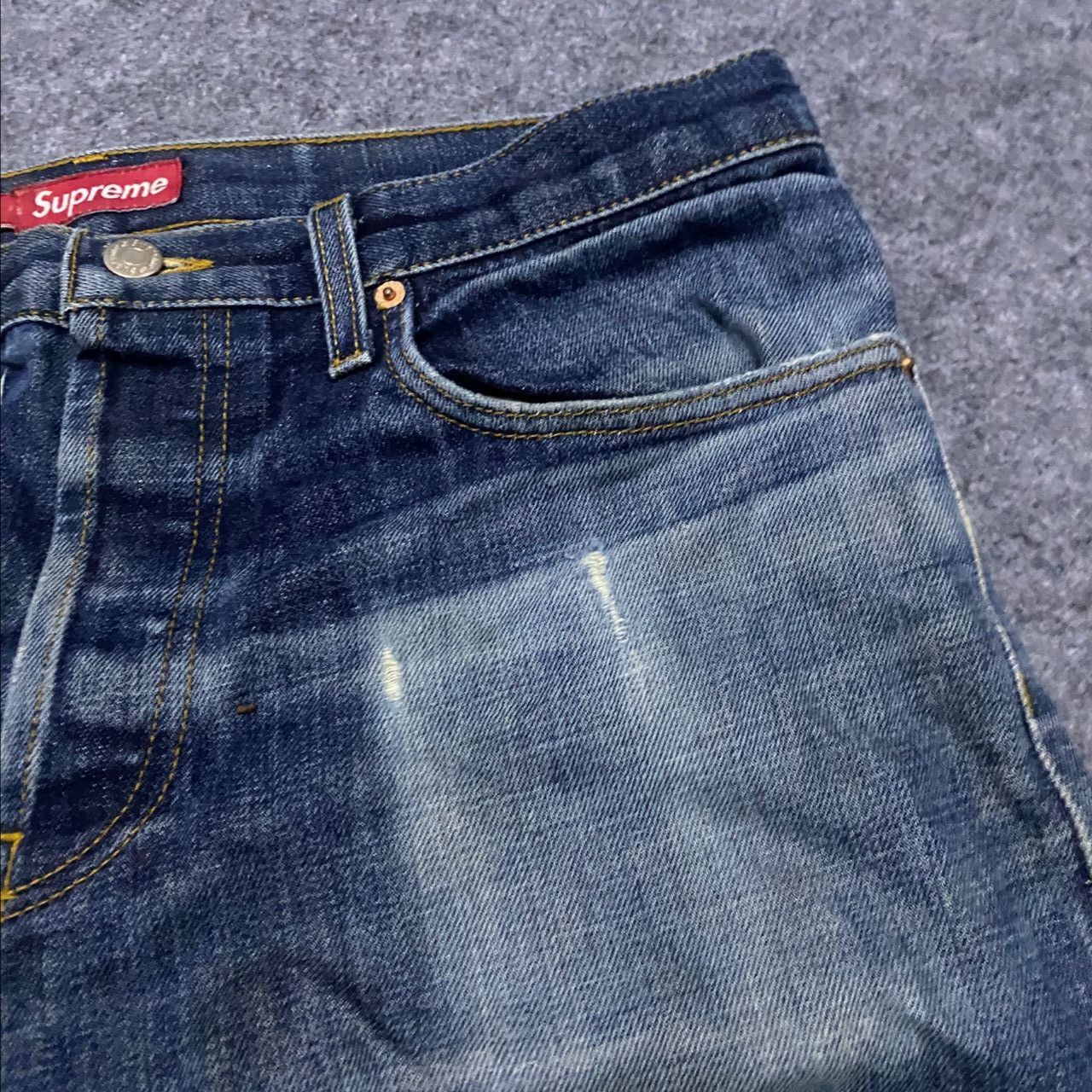 Supreme 💥Best Offer💥Vintage Supreme Selvegde Distressed Denim Size US 32 / EU 48 - 8 Thumbnail
