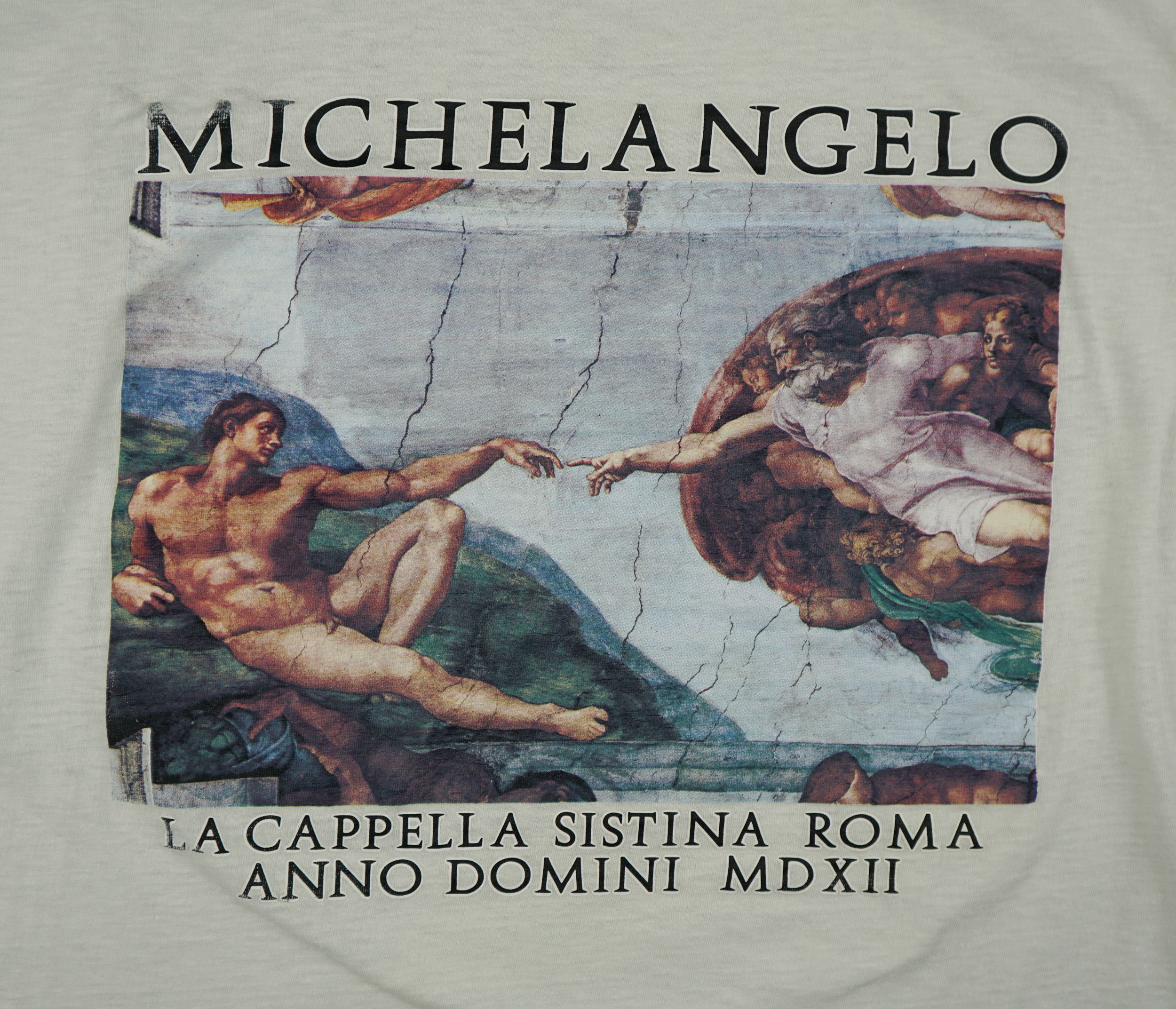 Arts & Science × Vintage Vintage 1990s Michilangelo La Cappella Sistina T-Shirt Size US M / EU 48-50 / 2 - 2 Thumbnail