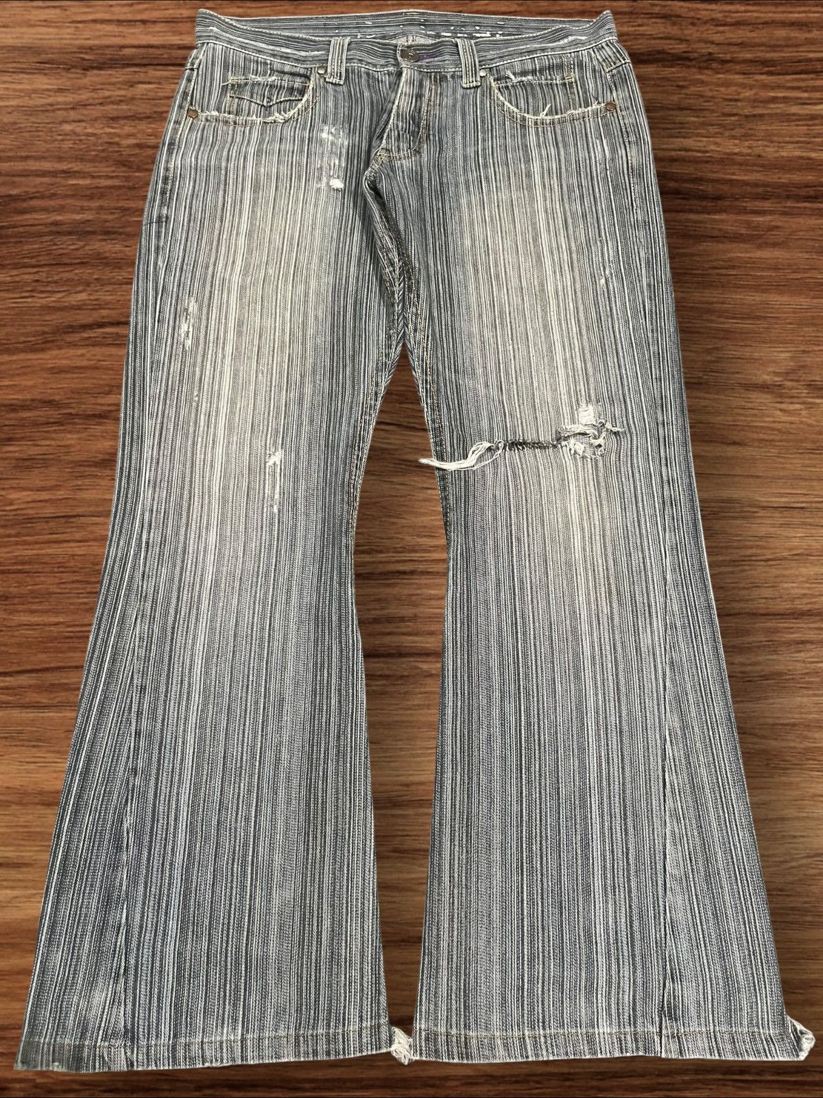 If Six Was Nine ⚡️Flare⚡️Vintage Japanese Brand Ikka Button Fly Flare Jeans Size US 34 / EU 50 - 1 Thumbnail