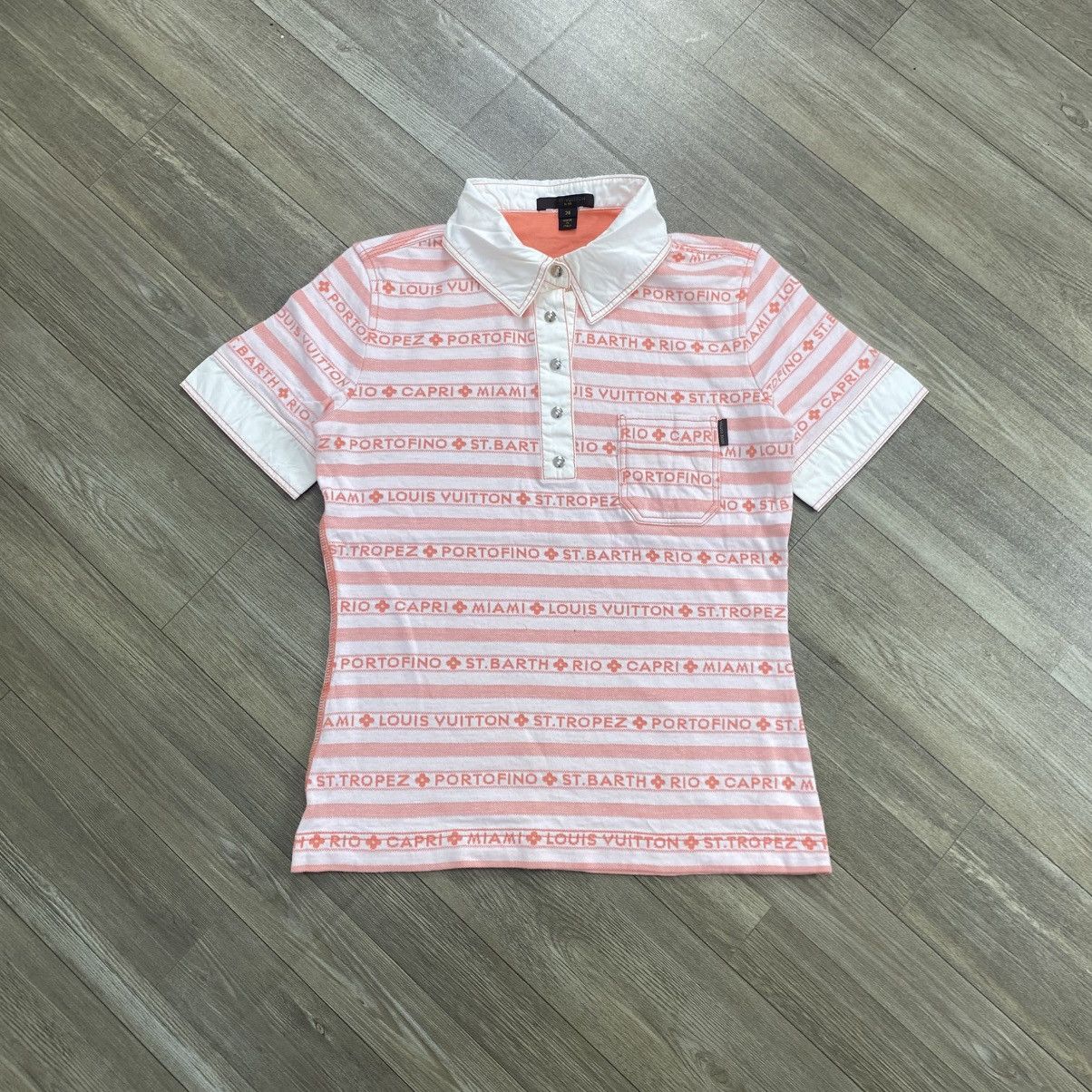 Louis Vuitton Vintage Louis Vuitton In Cotone Orange Stripe Polo Shirt Size M / US 6-8 / IT 42-44 - 1 Thumbnail