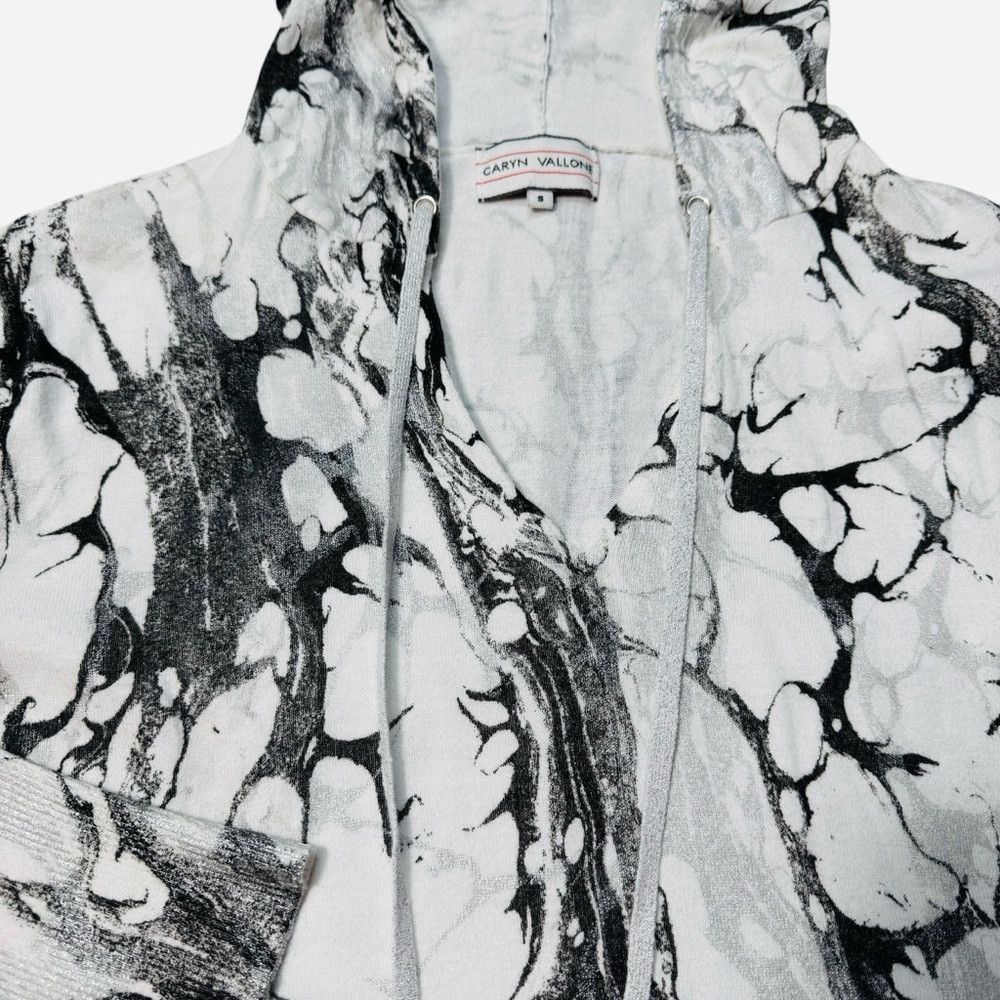 Other Caryn Vallone Marble Print Cotton Long Sleeve Hoodie Sweate Size S / US 4 / IT 40 - 9 Thumbnail