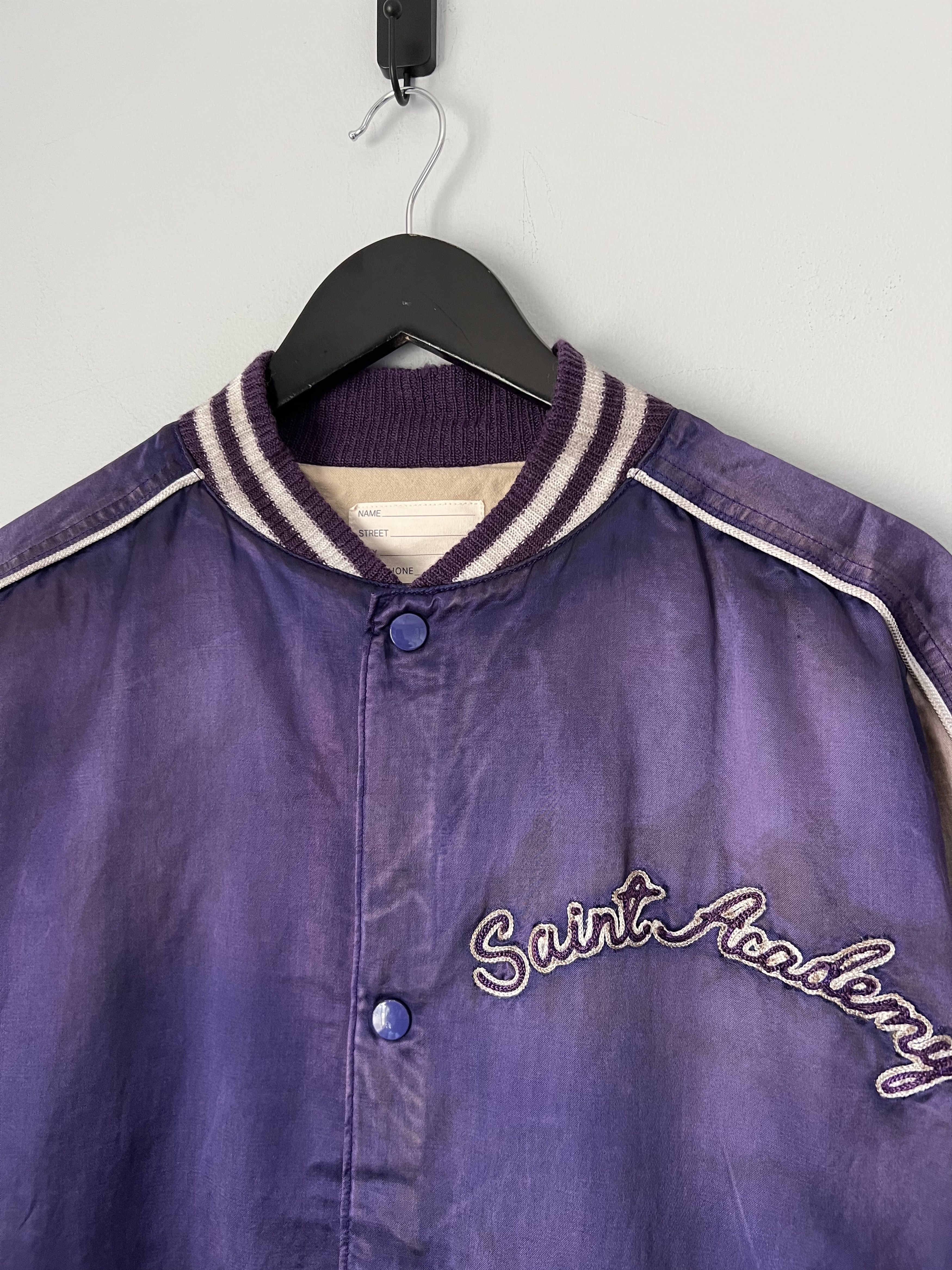 Saint Michael Saint Michael Satin Stadium Jacket in Purple Size US M / EU 48-50 / 2 - 7 Thumbnail