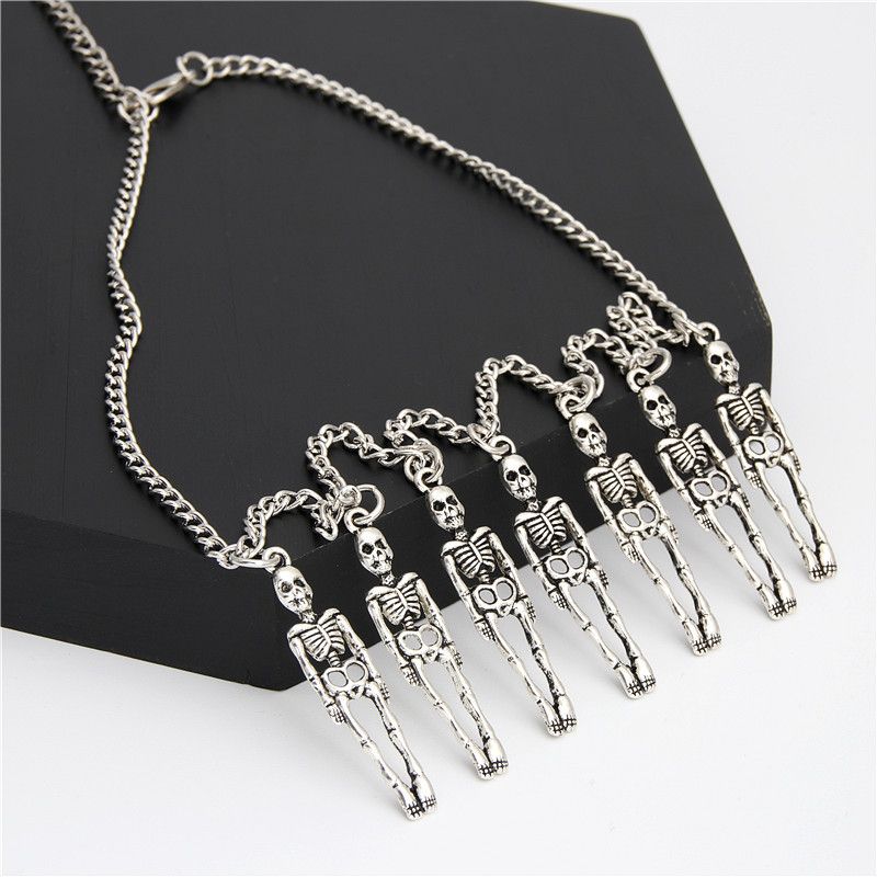 Jewelry Pirate Gothic Skeleton Skull Necklaces Size ONE SIZE - 1 Thumbnail