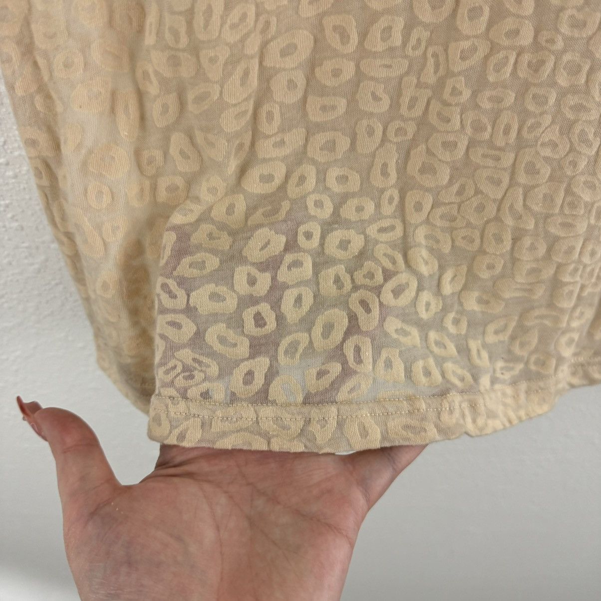 Other COWGIRL UP Vintage Y2K Beige Cheetah Semi Sheer Graphic Tee Size L / US 10 / IT 46 - 6 Thumbnail